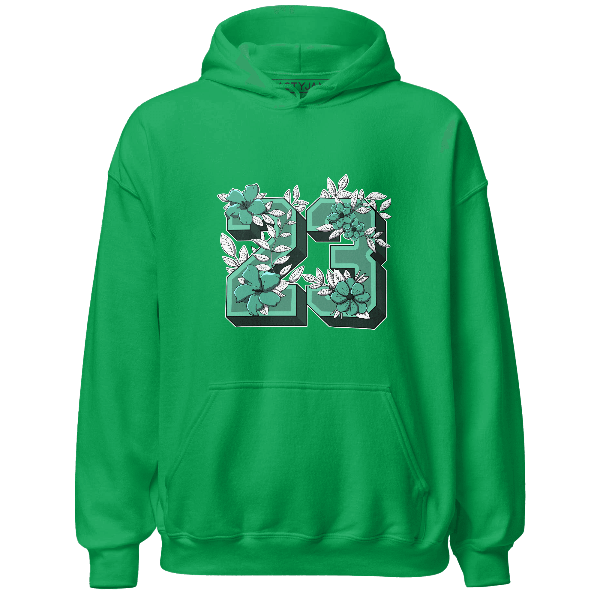High OG Green Glow 1s Hoodie Match 23 Floral - NastyJamz