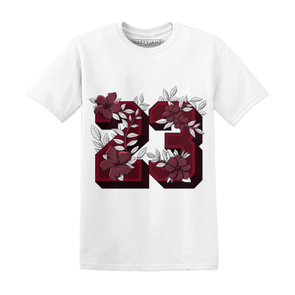 High White Team Red 1s T Shirt 23 Floral - NastyJamz