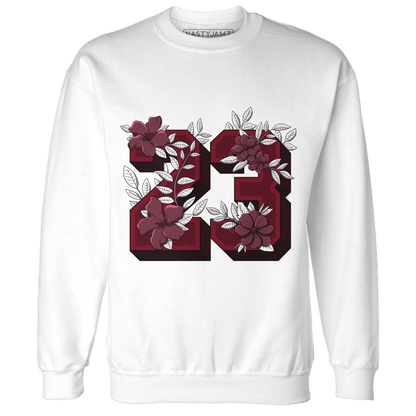 High White Team Red 1s Sweatshirt Match 23 Floral - NastyJamz