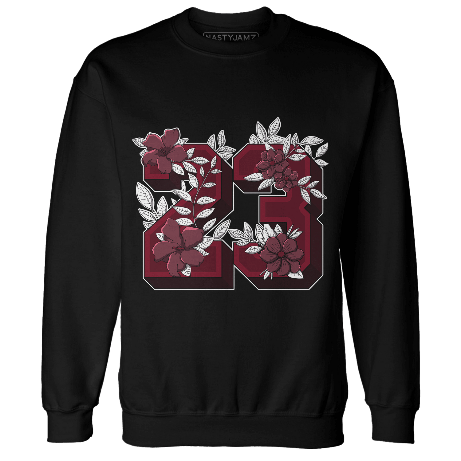 High White Team Red 1s Sweatshirt Match 23 Floral - NastyJamz