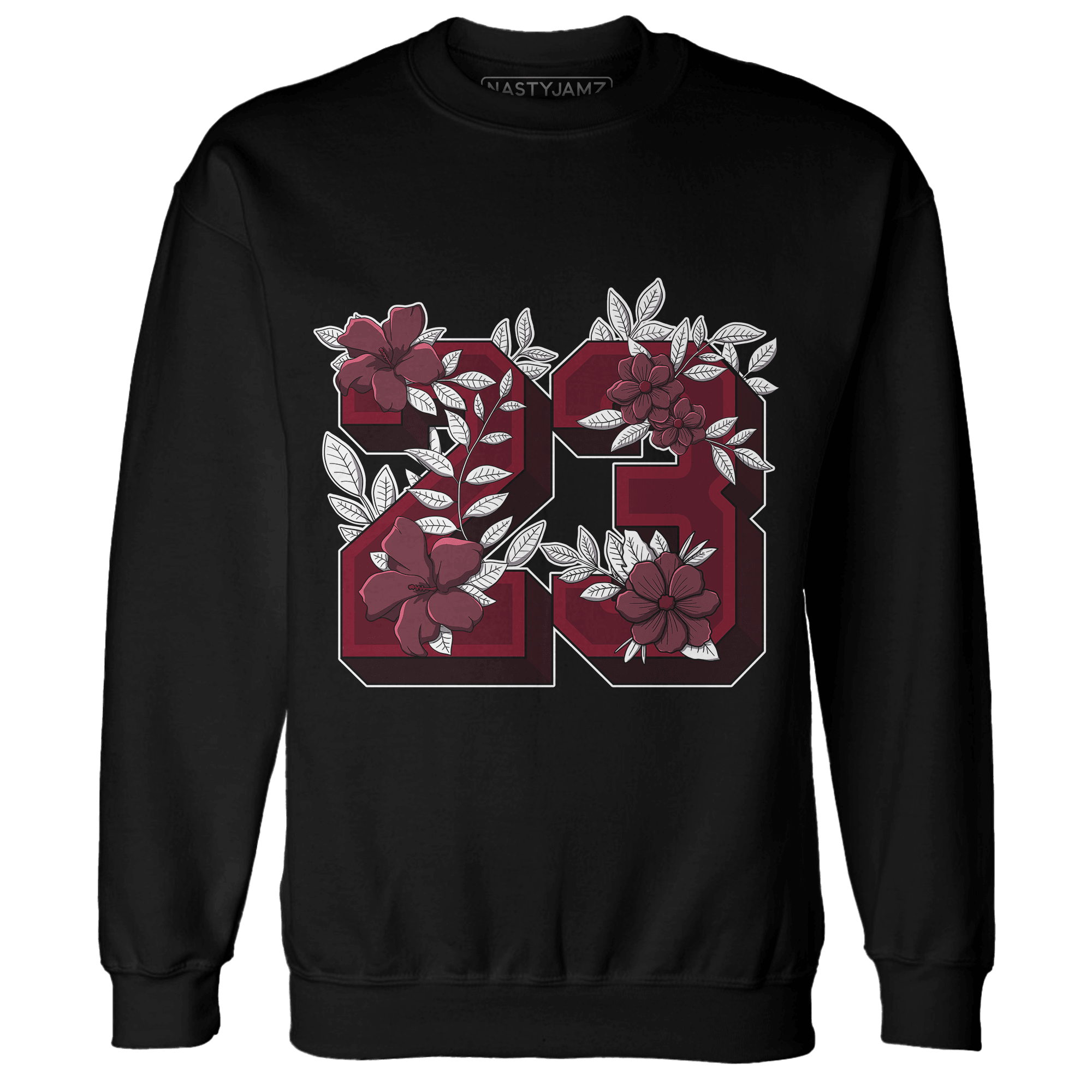 High White Team Red 1s Sweatshirt Match 23 Floral - NastyJamz
