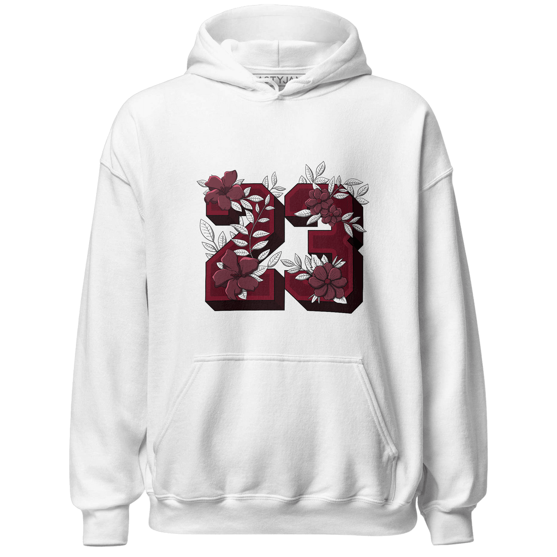 High White Team Red 1s Hoodie Match 23 Floral - NastyJamz