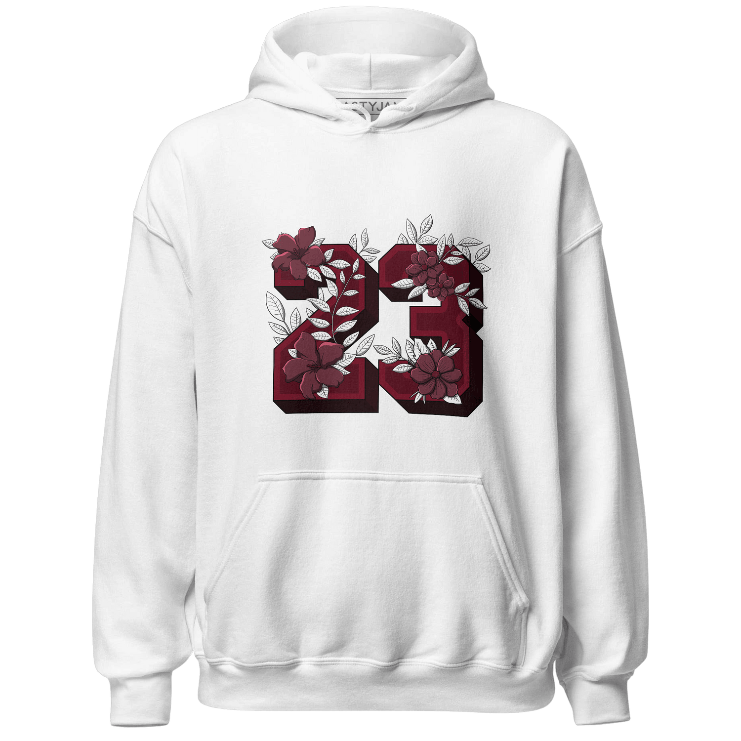 High White Team Red 1s Hoodie Match 23 Floral - NastyJamz