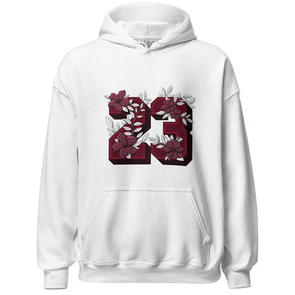 High White Team Red 1s Hoodie Match 23 Floral - NastyJamz