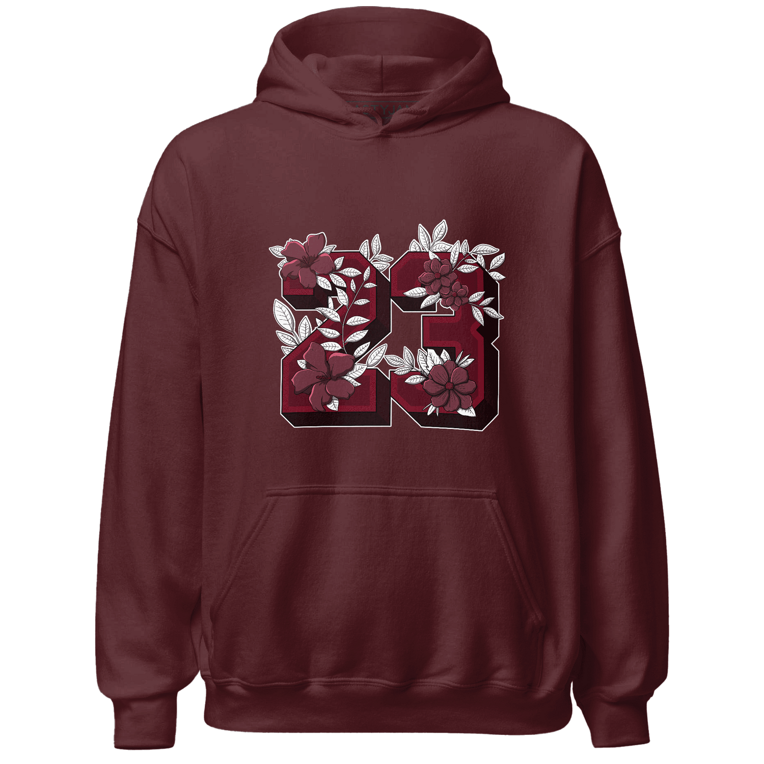 High White Team Red 1s Hoodie Match 23 Floral - NastyJamz