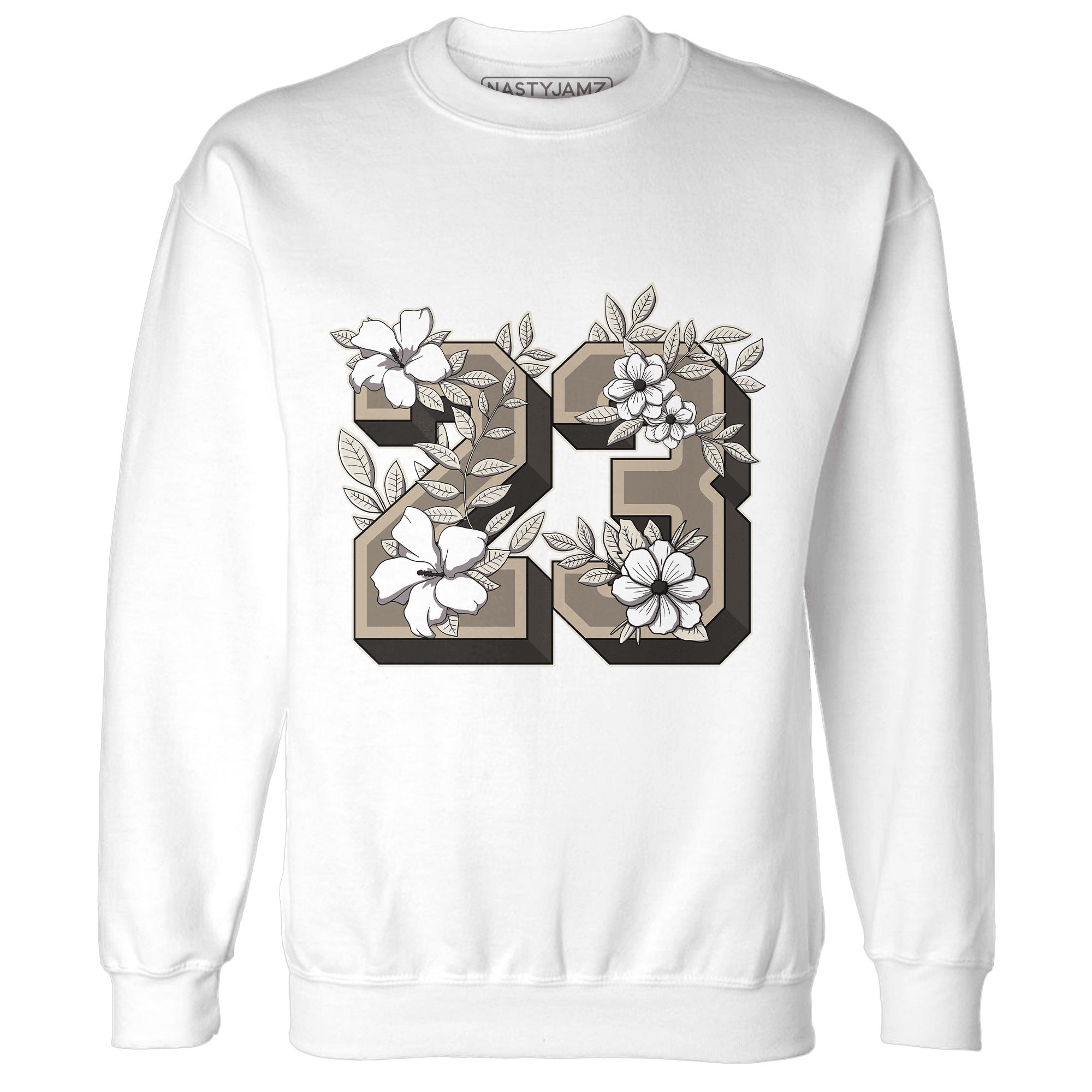 Latte 1s Sweatshirt Match 23 Floral - NastyJamz