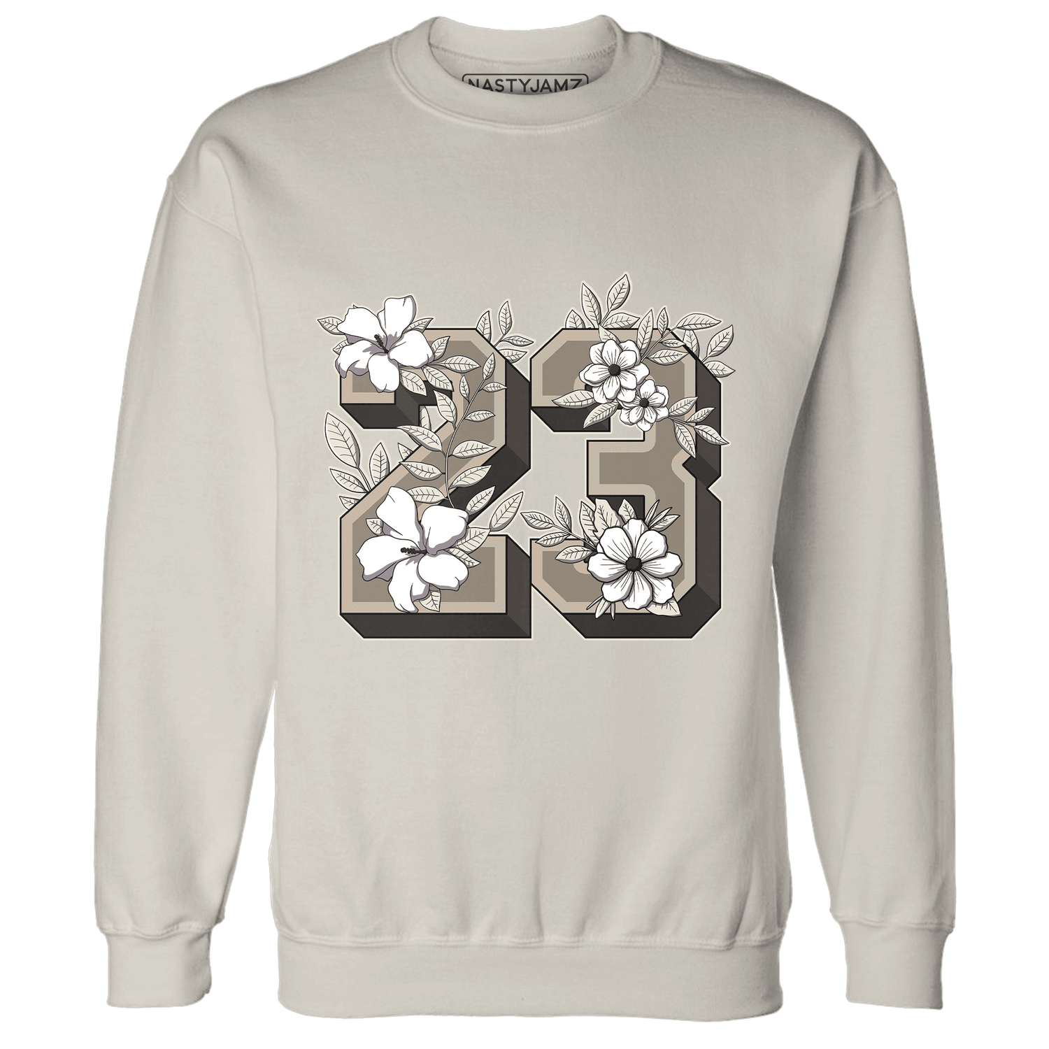 Latte 1s Sweatshirt Match 23 Floral - NastyJamz