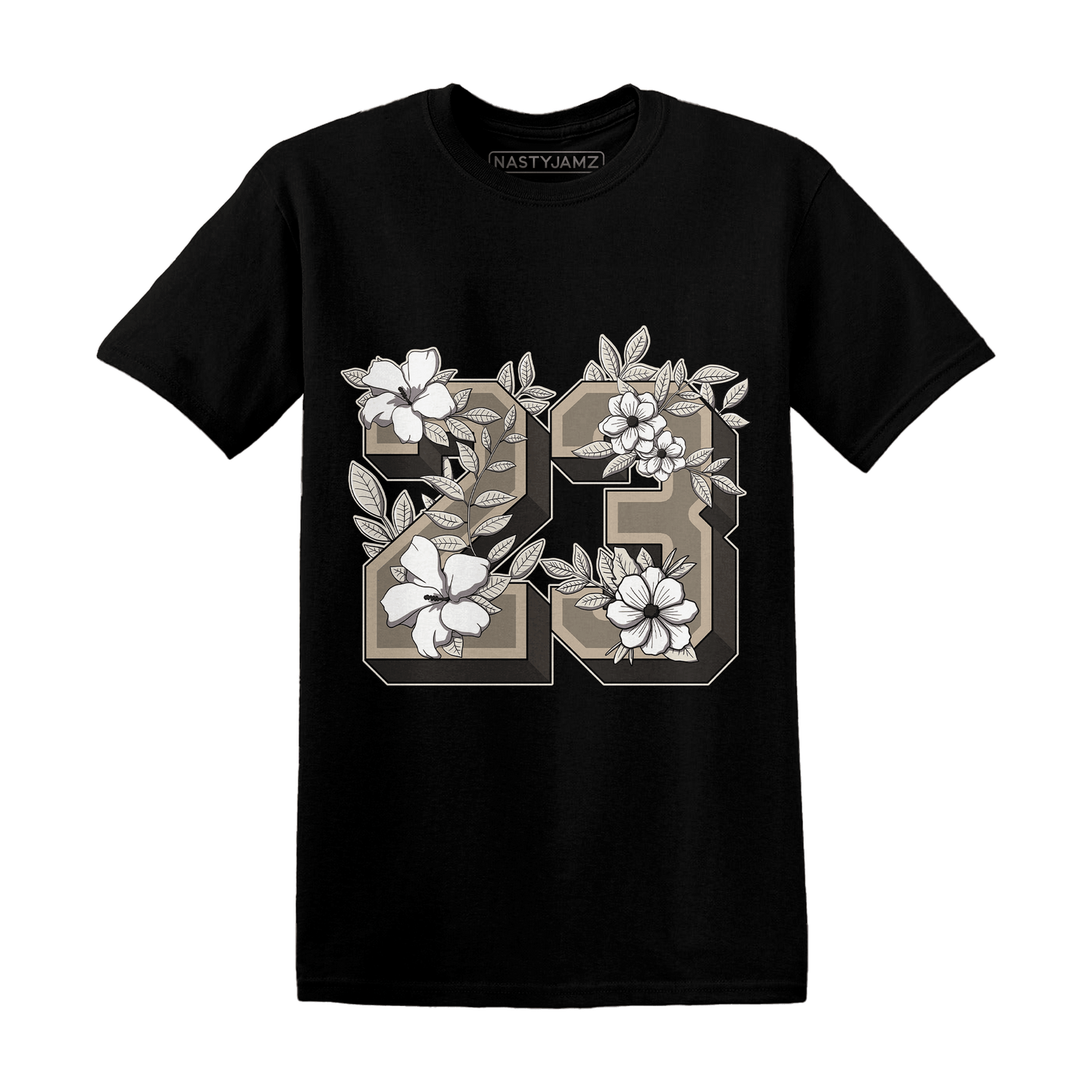 Latte 1s T Shirt Match 23 Floral - NastyJamz