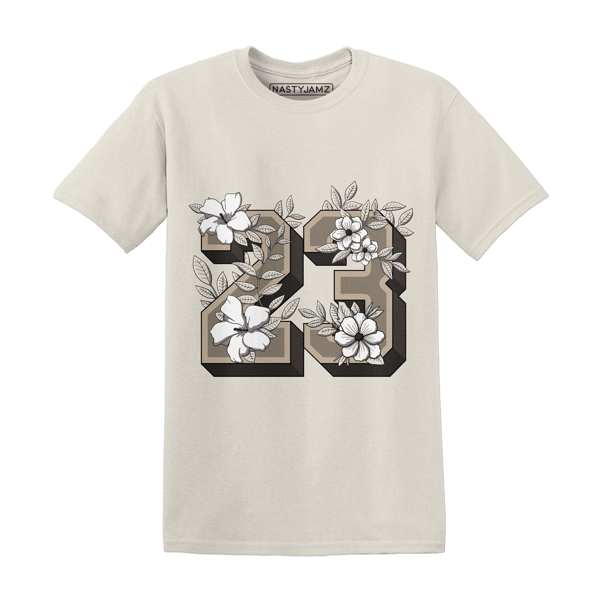 Latte 1s T Shirt Match 23 Floral - NastyJamz