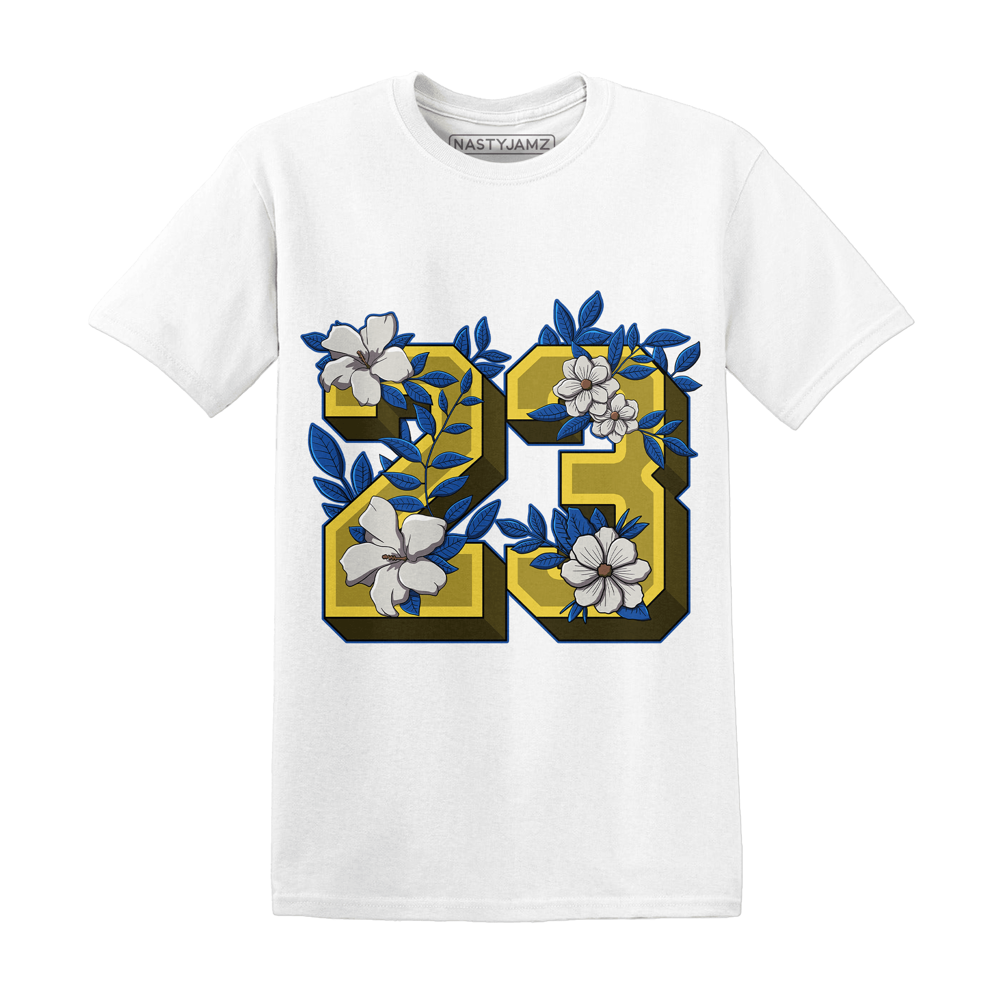 Low OG Canary TVSC 1s T Shirt Match 23 Floral - NastyJamz