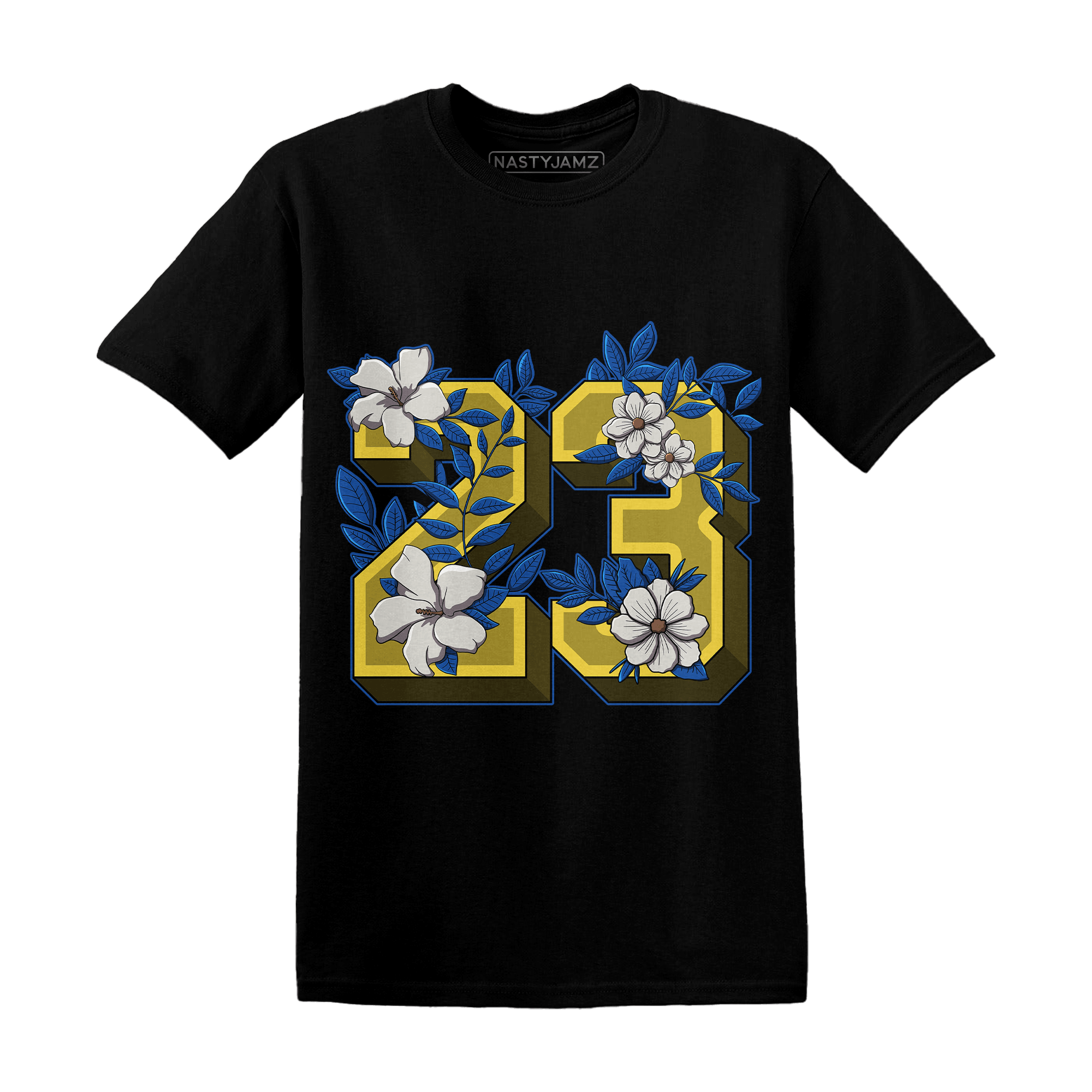 Low OG Canary TVSC 1s T Shirt Match 23 Floral - NastyJamz