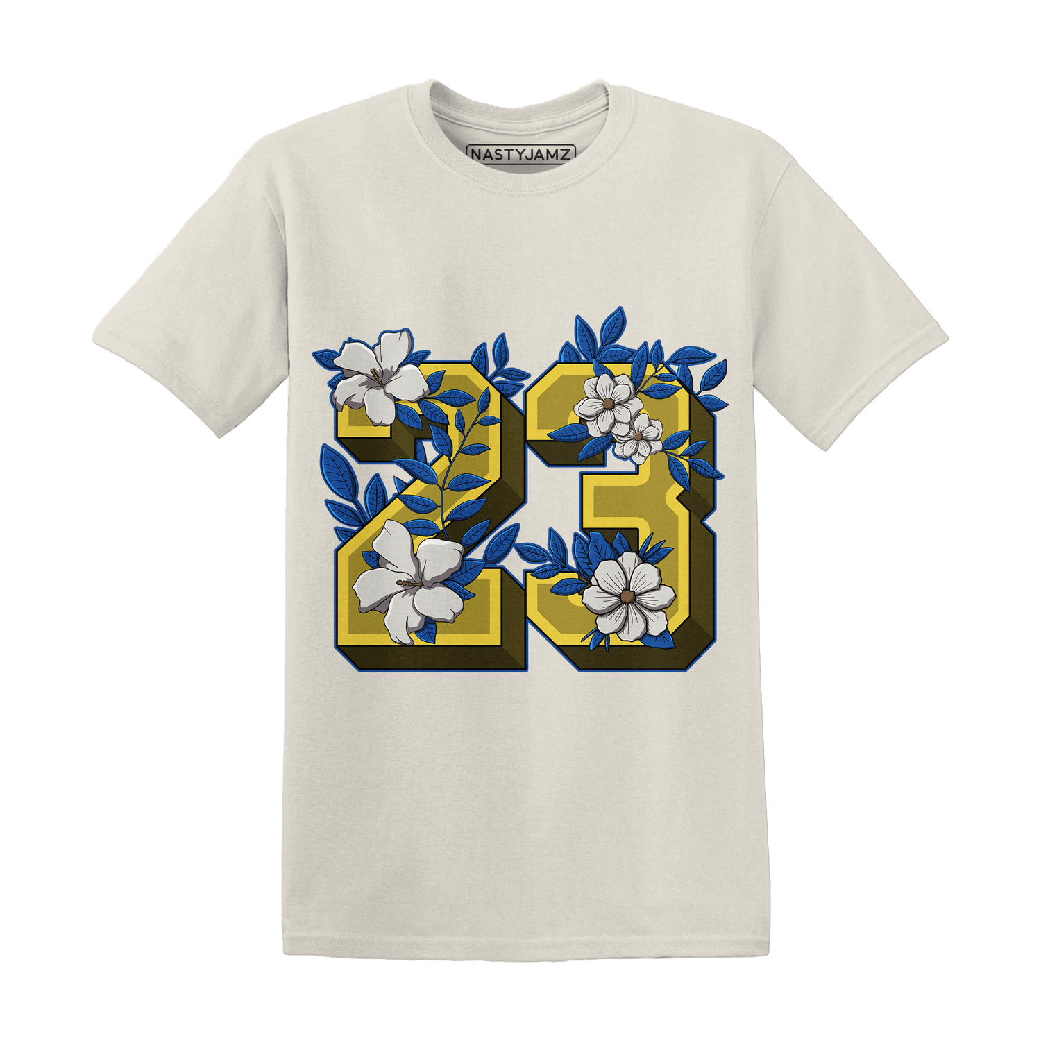 Low OG Canary TVSC 1s T Shirt Match 23 Floral - NastyJamz