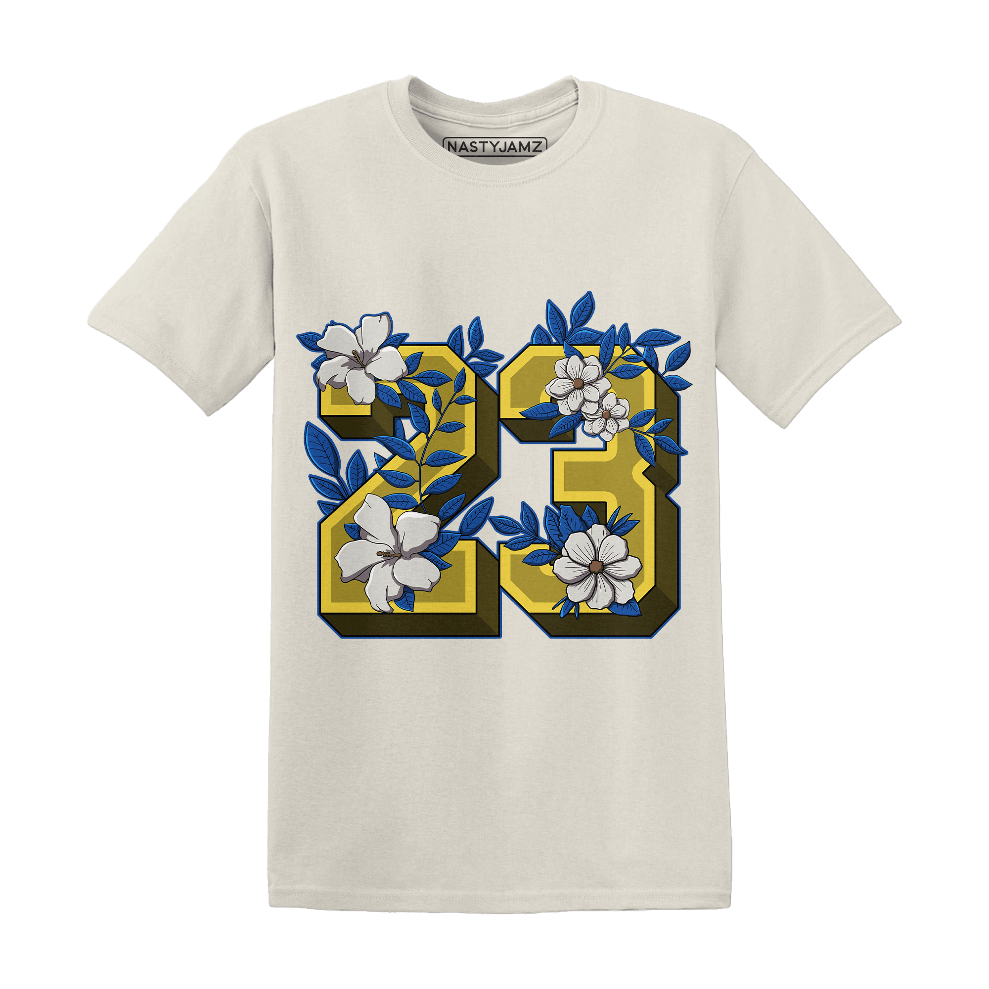 Low OG Canary TVSC 1s T Shirt Match 23 Floral - NastyJamz