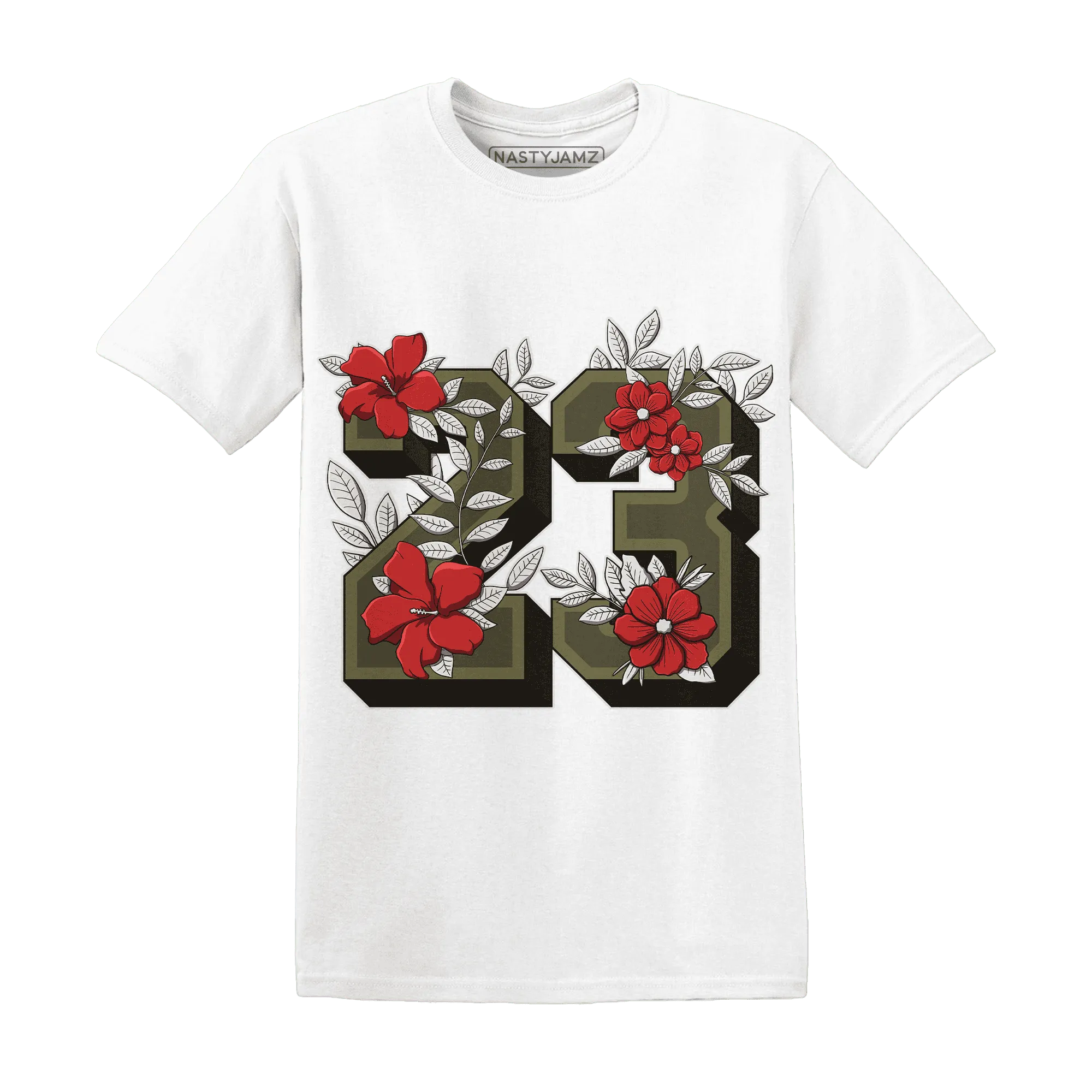Medium-Olive-1s-NastyJamz-T-Shirt-Match-23-Floral