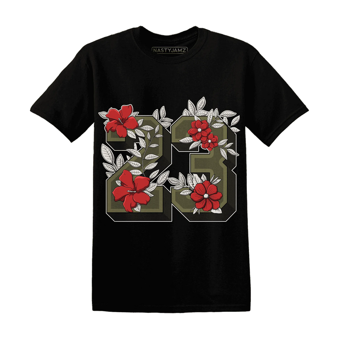 Medium-Olive-1s-NastyJamz-T-Shirt-Match-23-Floral