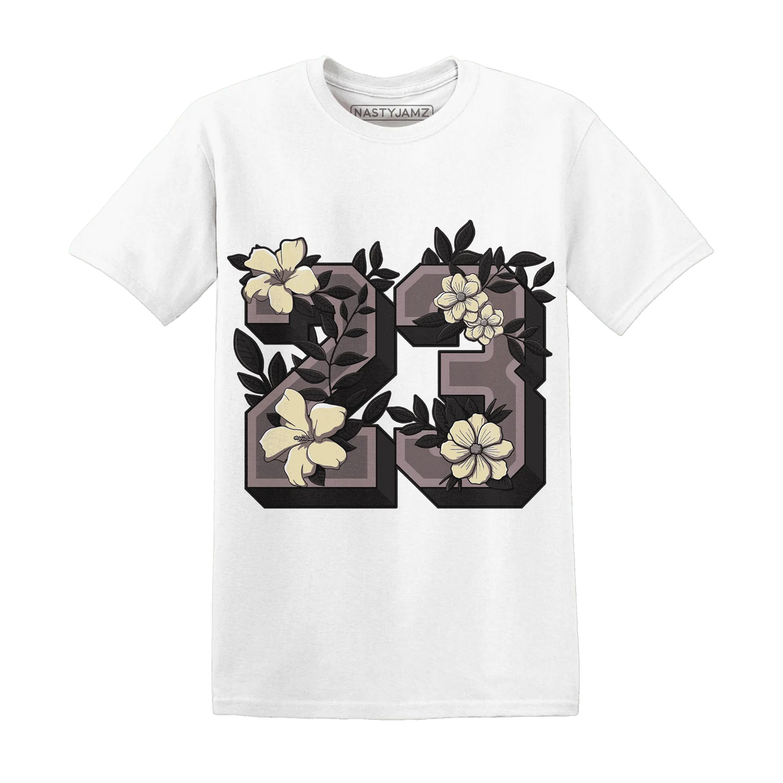 Black-Violet-Ore-3s-NastyJamz-T-Shirt-Match-23-Floral
