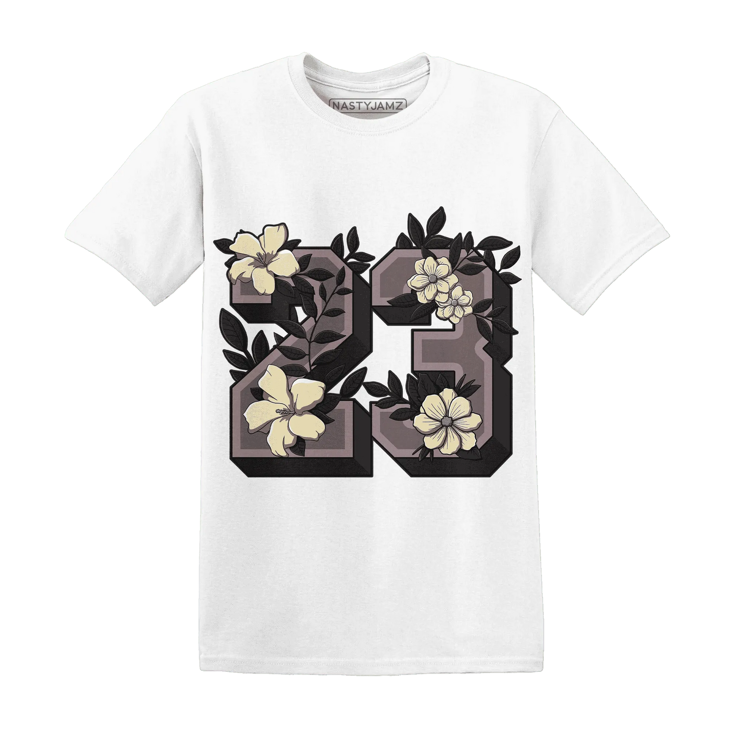 Black-Violet-Ore-3s-NastyJamz-T-Shirt-Match-23-Floral