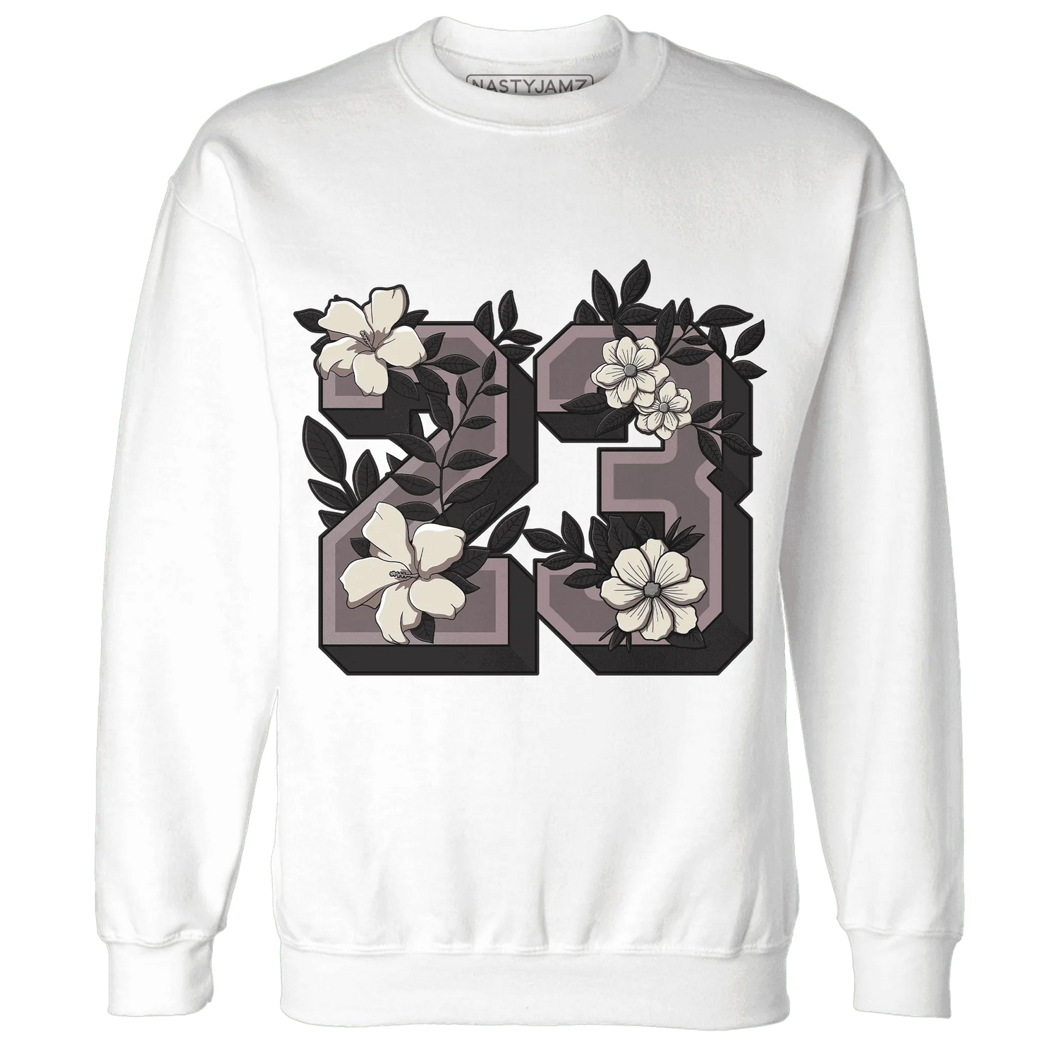 Black-Violet-Ore-3s-NastyJamz-Sweatshirt-Match-23-Floral