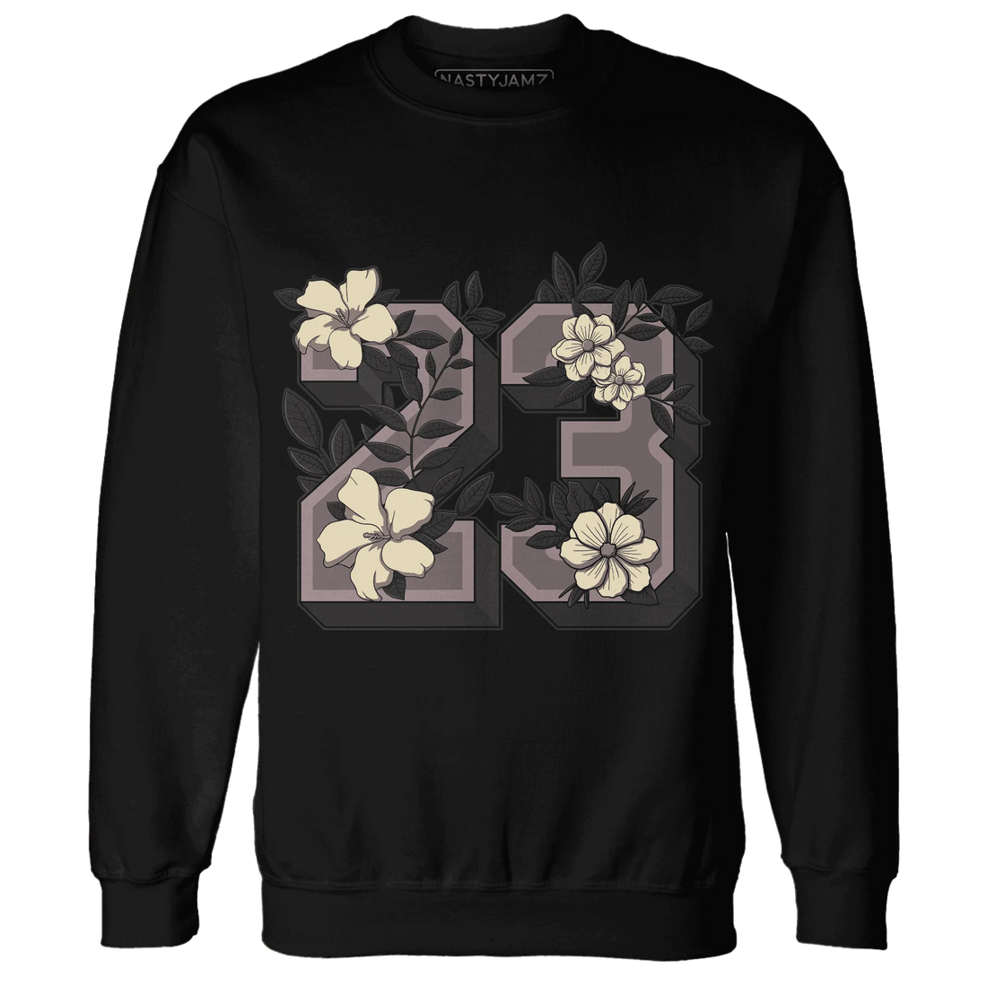 Black-Violet-Ore-3s-NastyJamz-Sweatshirt-Match-23-Floral