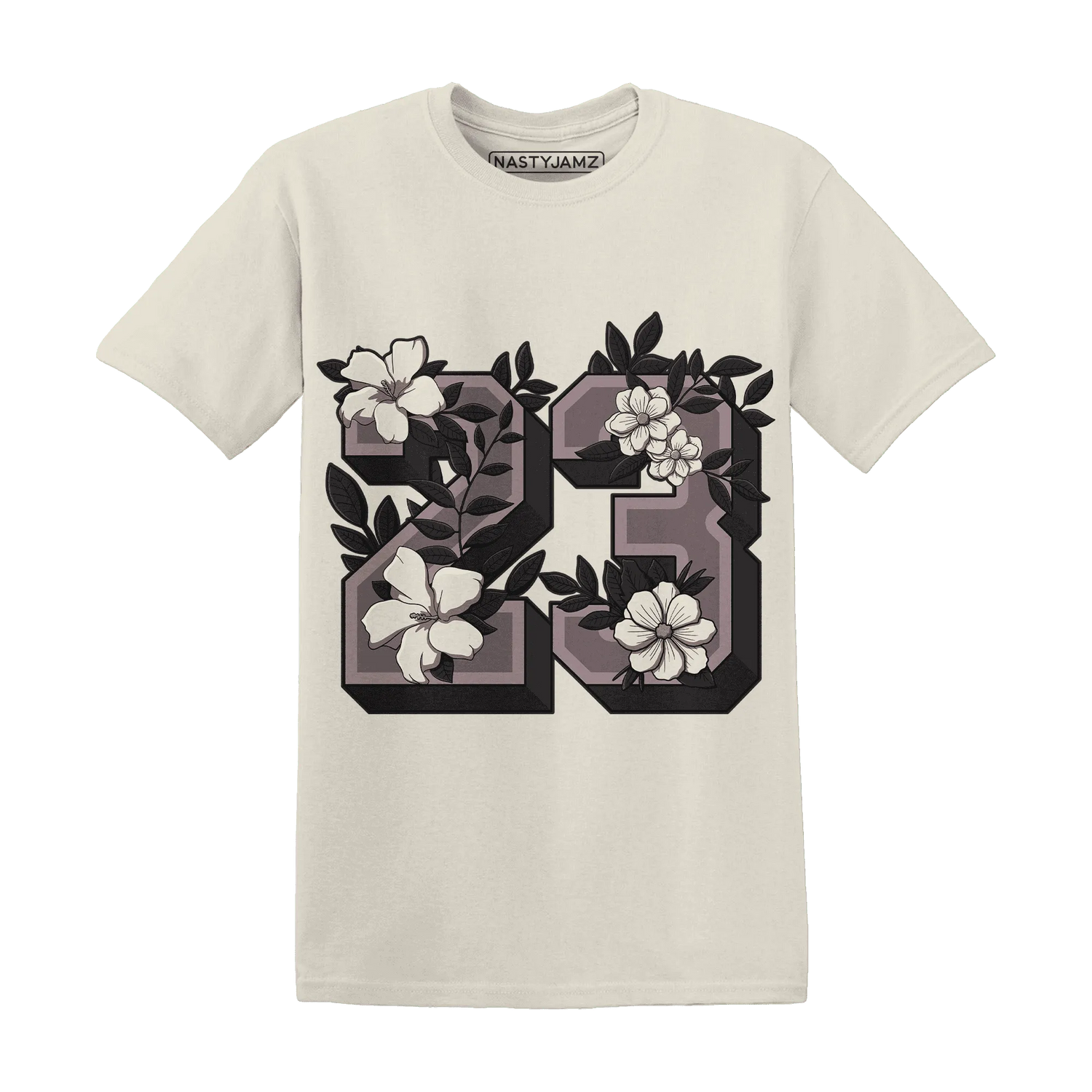 Black-Violet-Ore-3s-NastyJamz-T-Shirt-Match-23-Floral