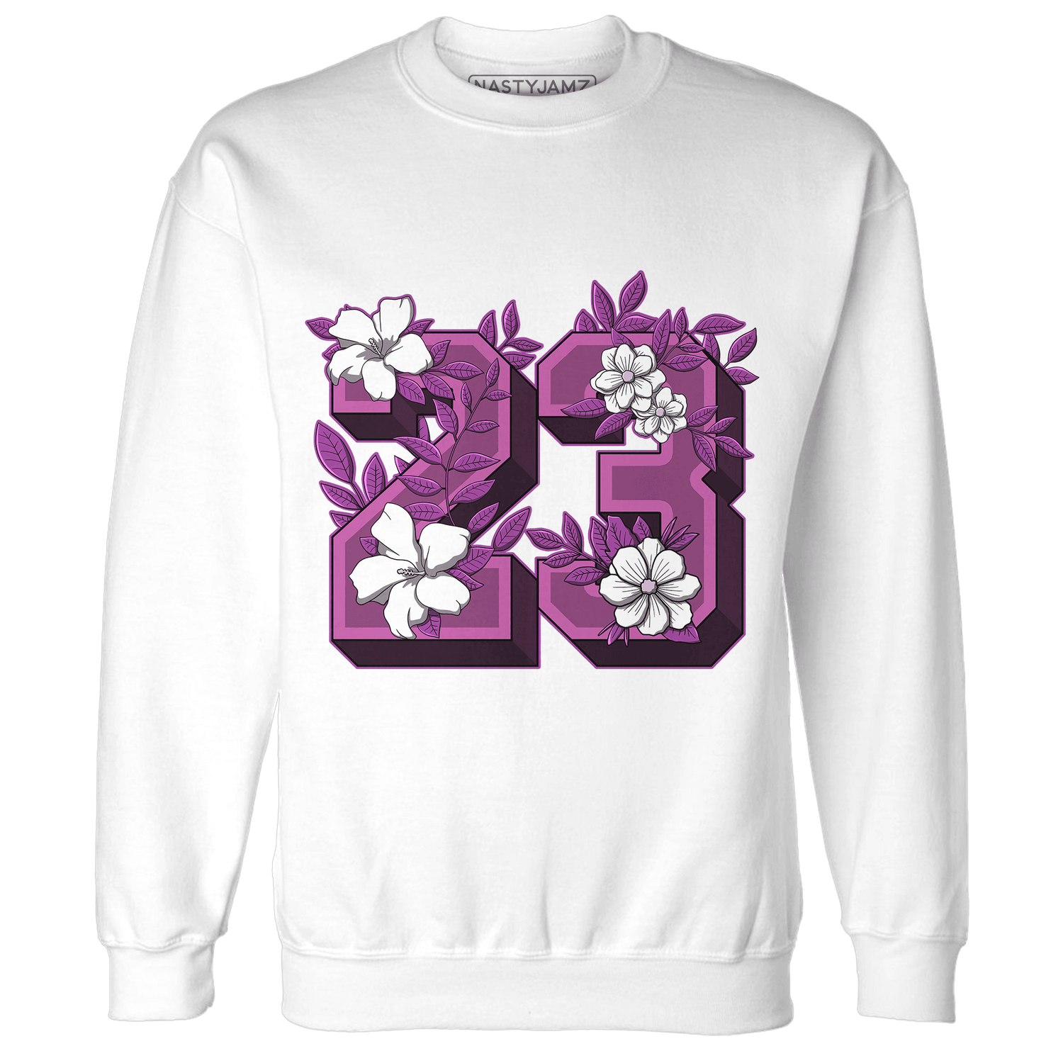 GS Hyper Violet 4s Sweatshirt Match 23 Floral - NastyJamz