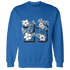 Industrial Blue 4s Sweatshirt Match 23 Floral - NastyJamz