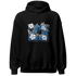 Industrial Blue 4s Hoodie Match 23 Floral - NastyJamz