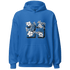 Industrial Blue 4s Hoodie Match 23 Floral - NastyJamz
