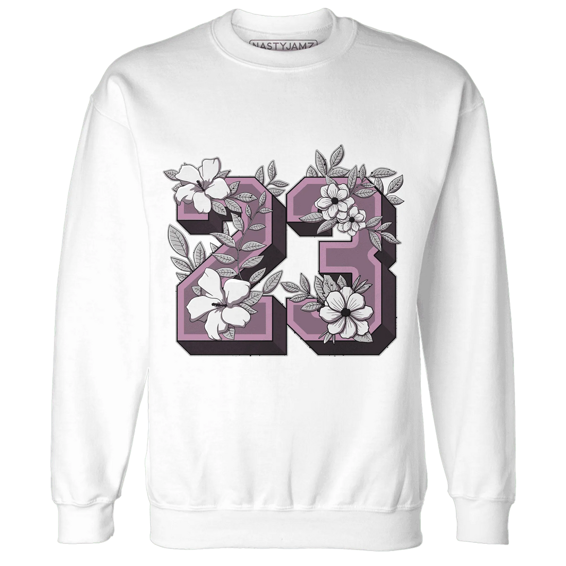 Orchid-Neutral-Grey-Black-White-4s-Sweatshirt-Match-23-Floral