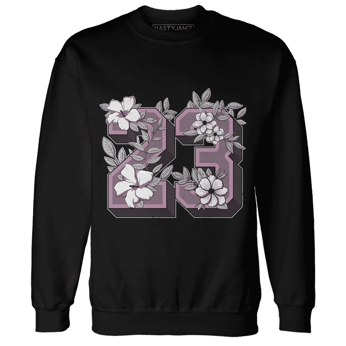 Orchid-Neutral-Grey-Black-White-4s-Sweatshirt-Match-23-Floral