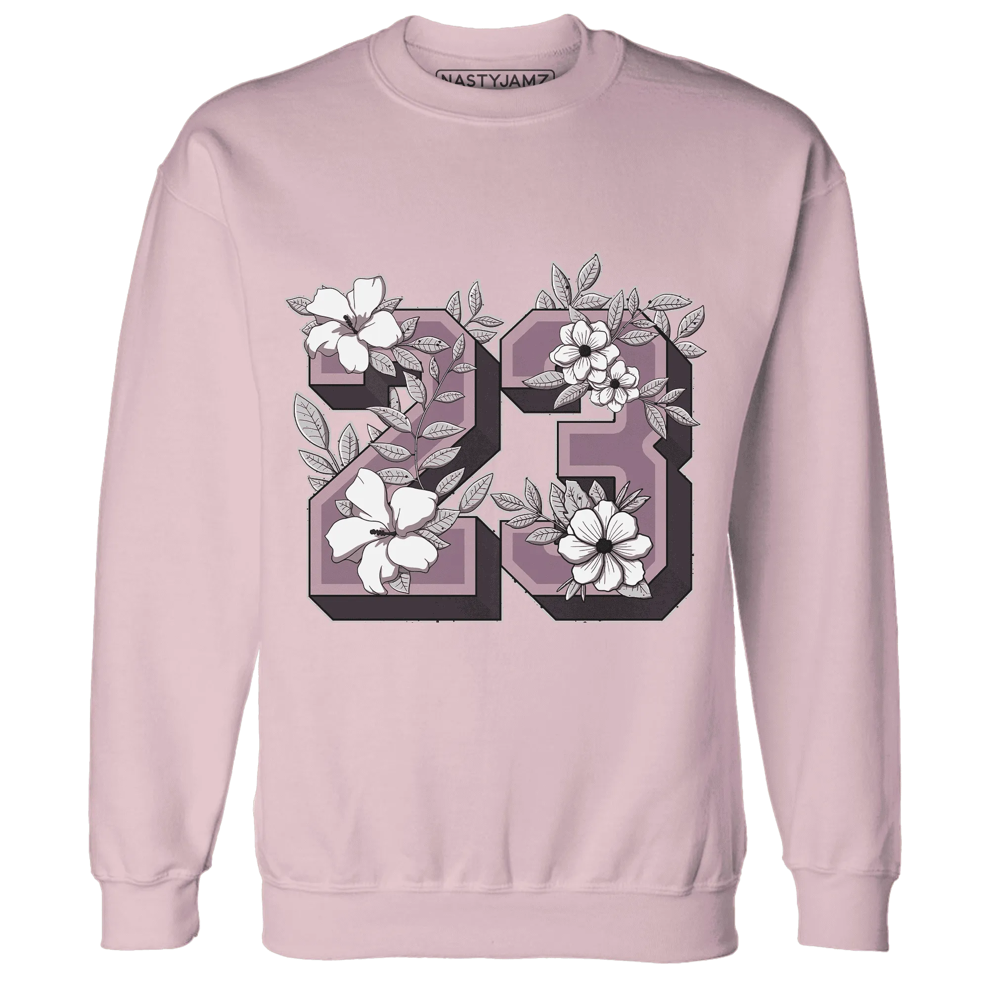 Orchid-Neutral-Grey-Black-White-4s-Sweatshirt-Match-23-Floral