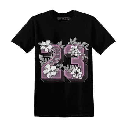 Orchid-Neutral-Grey-Black-White-4s-T-Shirt-Match-23-Floral