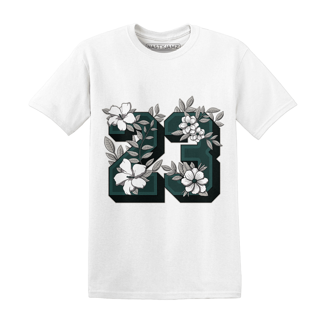 Oxidized Green 4s T Shirt Match 23 Floral - NastyJamz