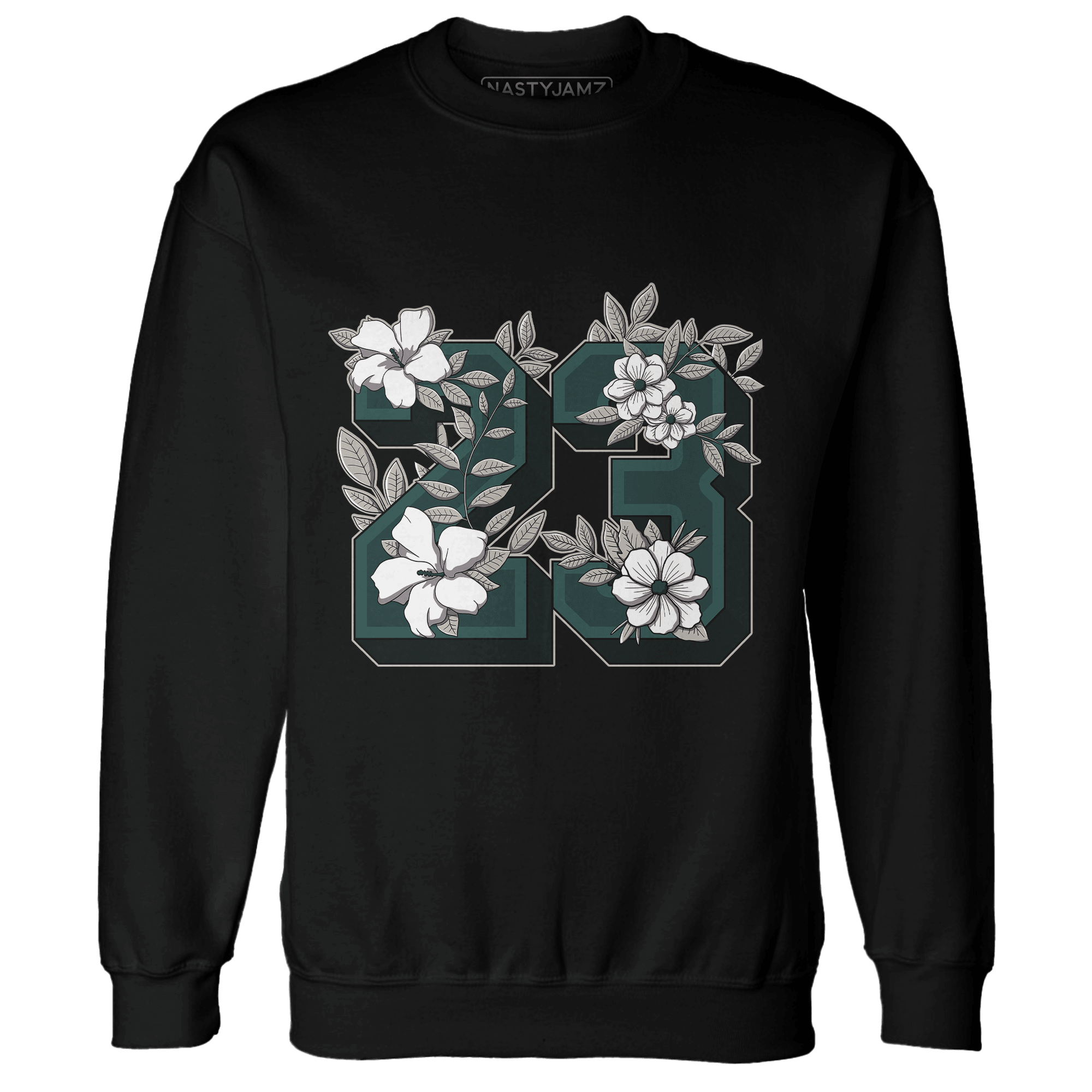 Oxidized Green 4s Sweatshirt Match 23 Floral - NastyJamz