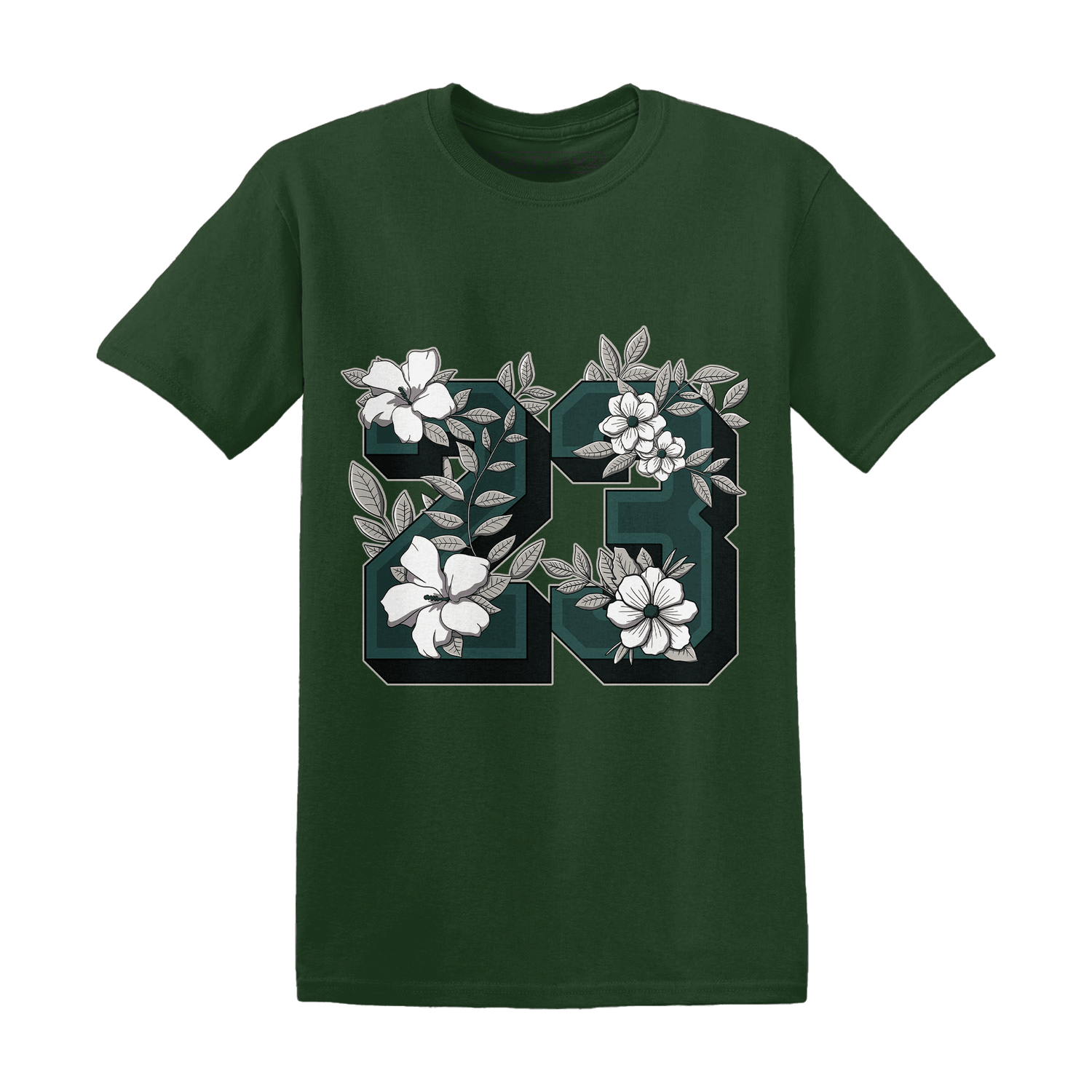 Oxidized Green 4s T Shirt Match 23 Floral - NastyJamz