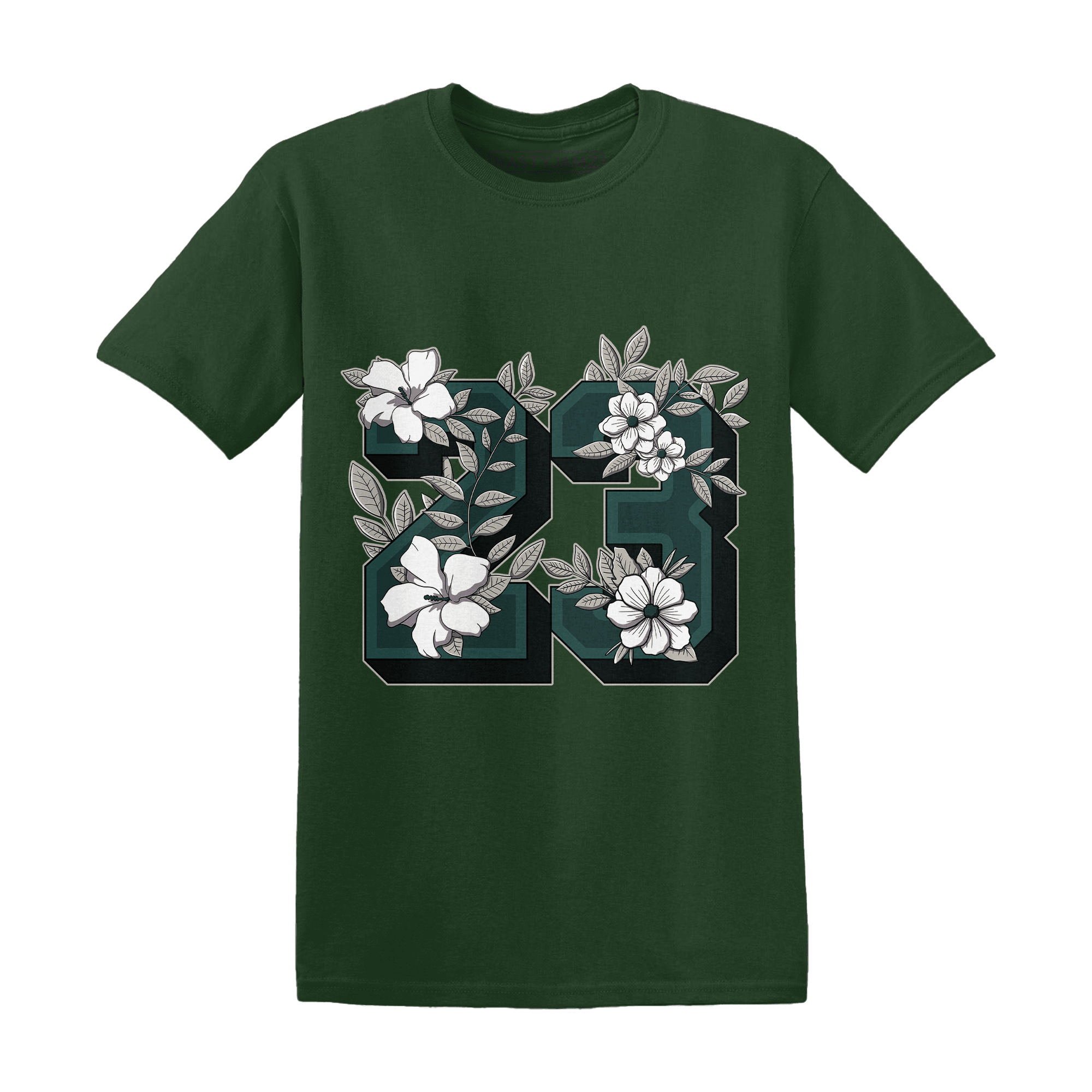 Oxidized Green 4s T Shirt Match 23 Floral - NastyJamz