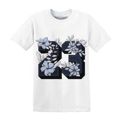 White-Navy-6s-T-Shirt-Match-23-Floral
