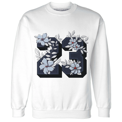 White-Navy-6s-Sweatshirt-Match-23-Floral