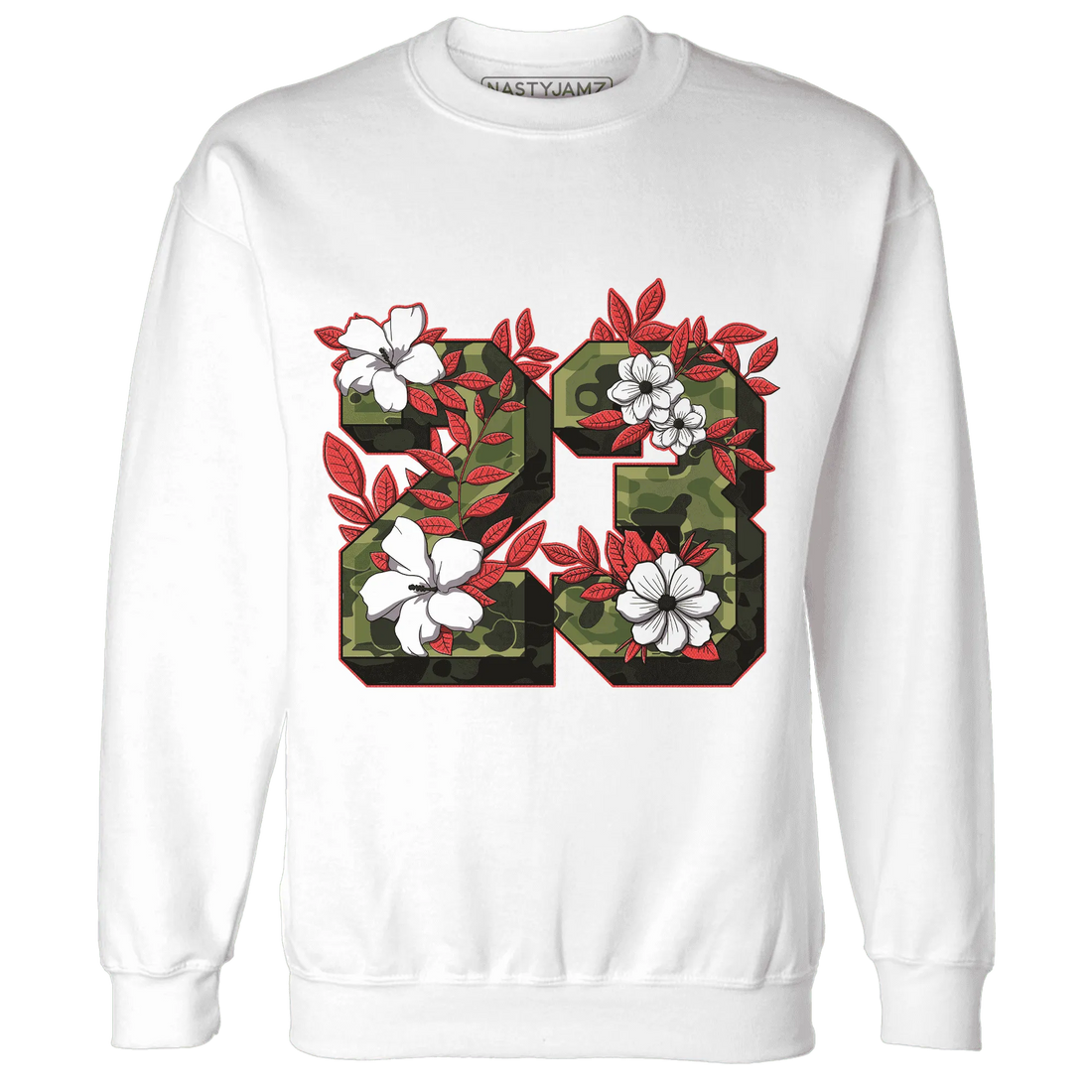 AM-90-Dark-Sage-Solar-Red-Sweatshirt-Match-23-Floral