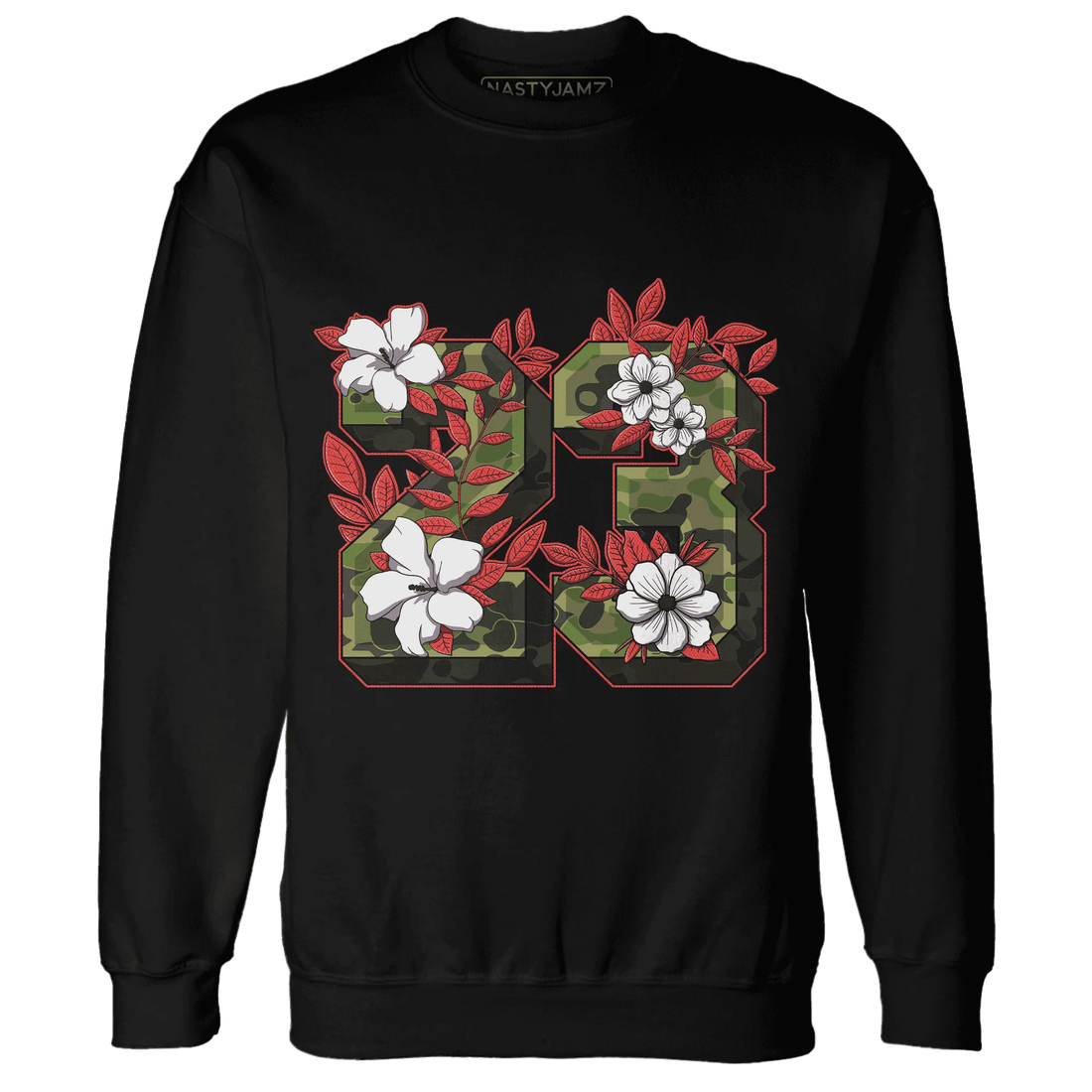 AM-90-Dark-Sage-Solar-Red-Sweatshirt-Match-23-Floral