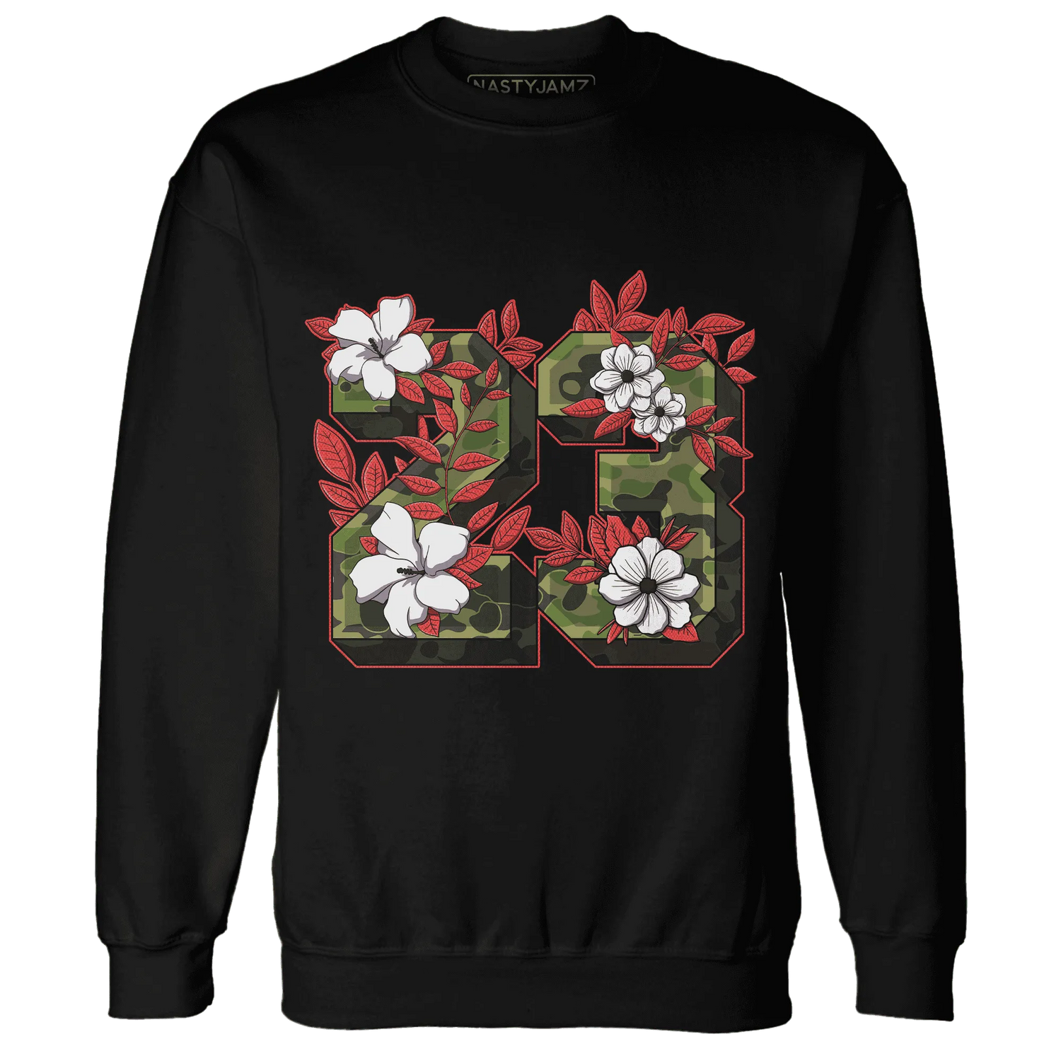 AM-90-Dark-Sage-Solar-Red-Sweatshirt-Match-23-Floral