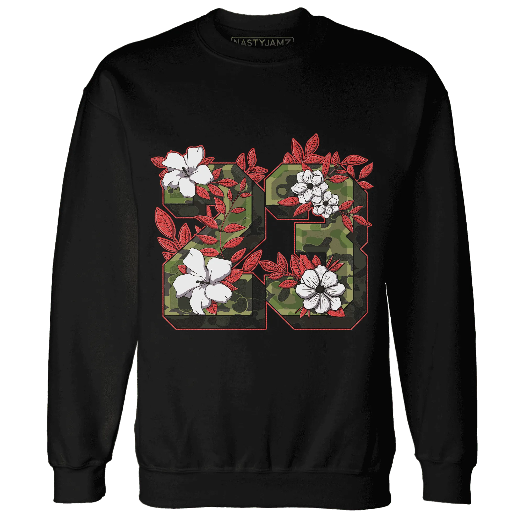 AM-90-Dark-Sage-Solar-Red-Sweatshirt-Match-23-Floral