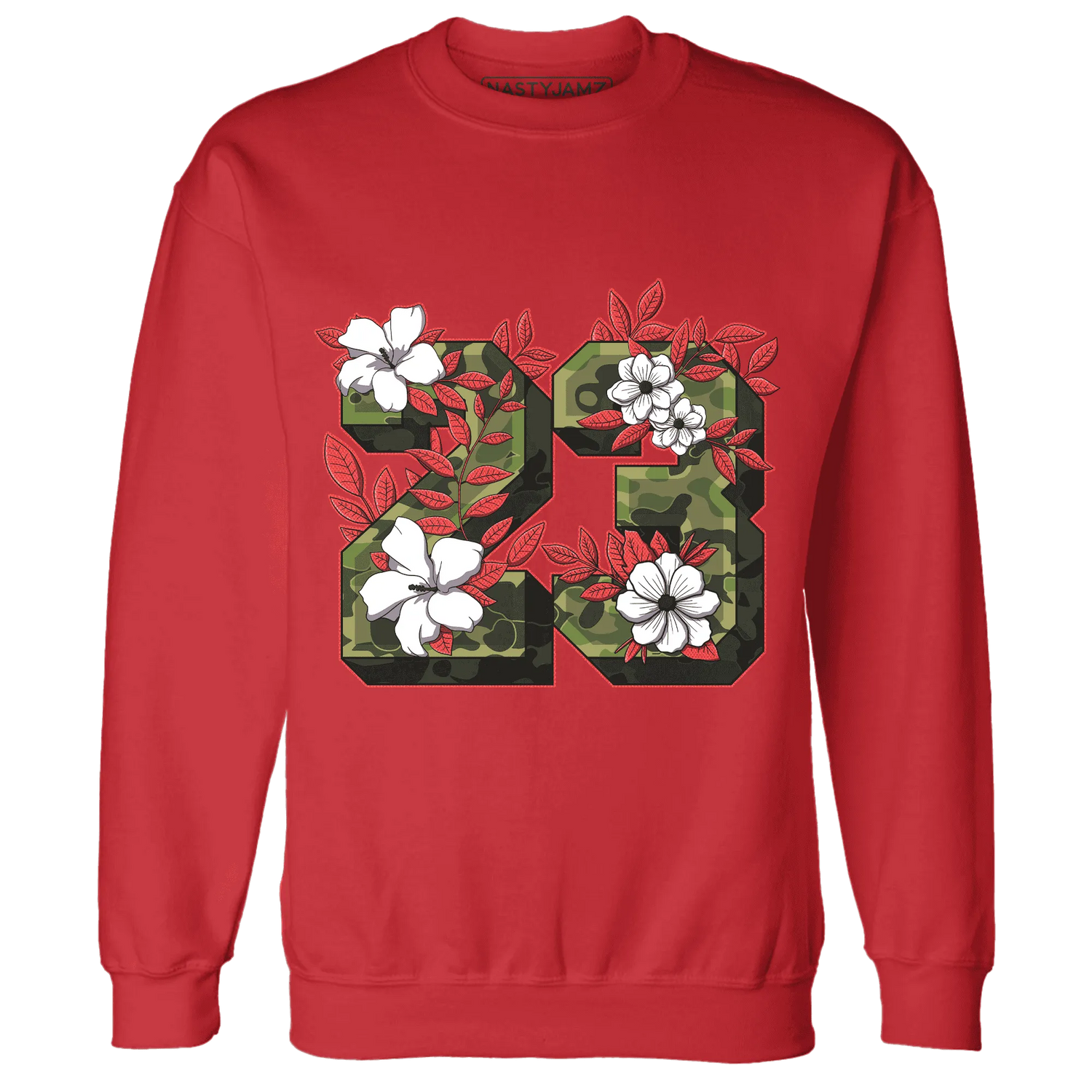 AM-90-Dark-Sage-Solar-Red-Sweatshirt-Match-23-Floral