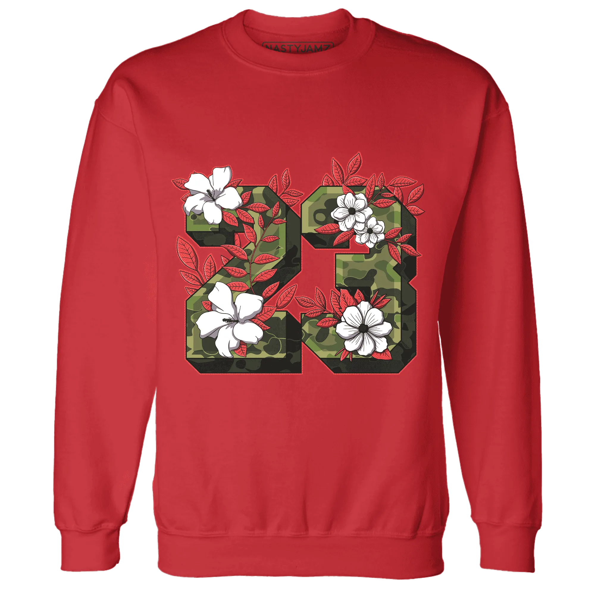 AM-90-Dark-Sage-Solar-Red-Sweatshirt-Match-23-Floral