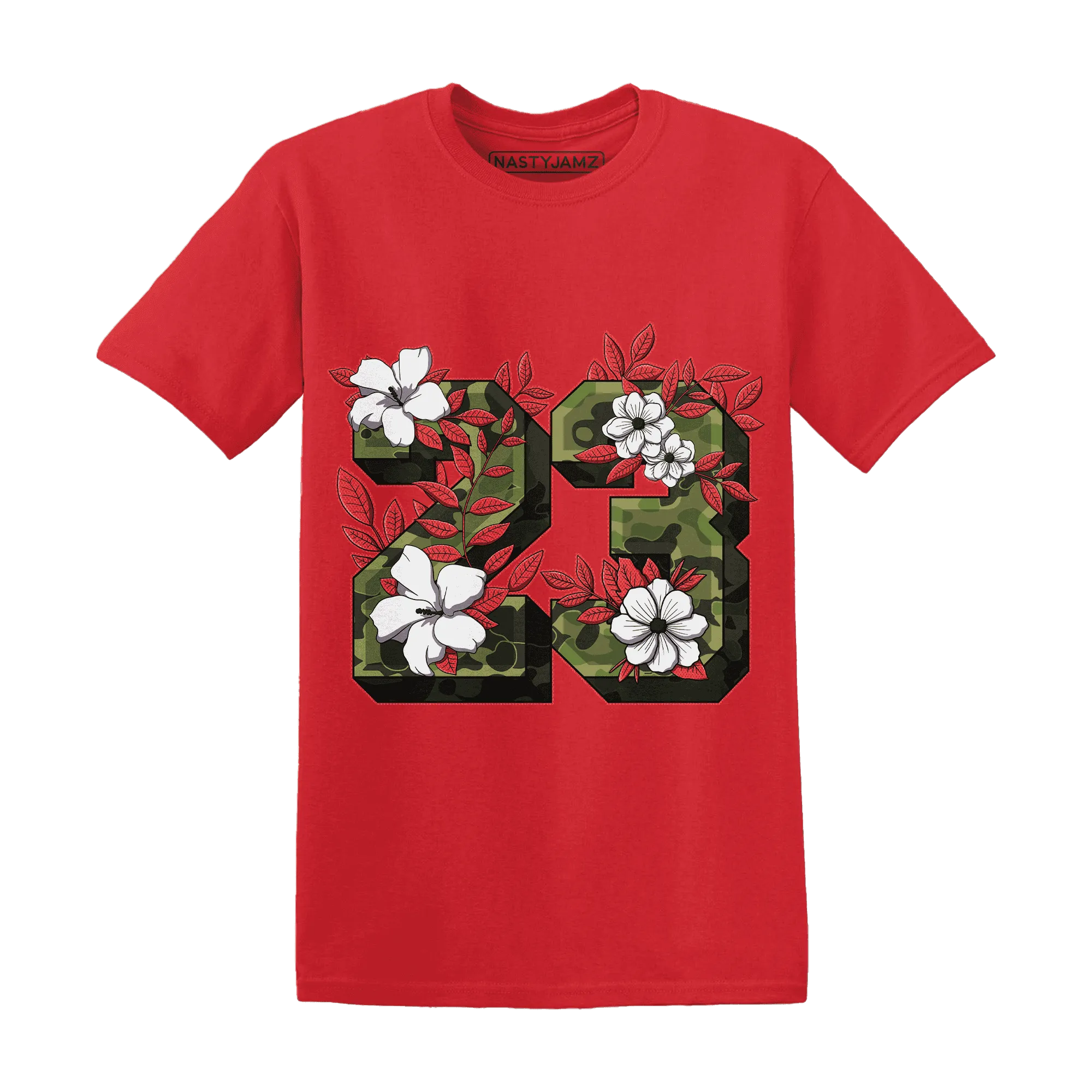 AM-90-Dark-Sage-Solar-Red-T-Shirt-Match-23-Floral