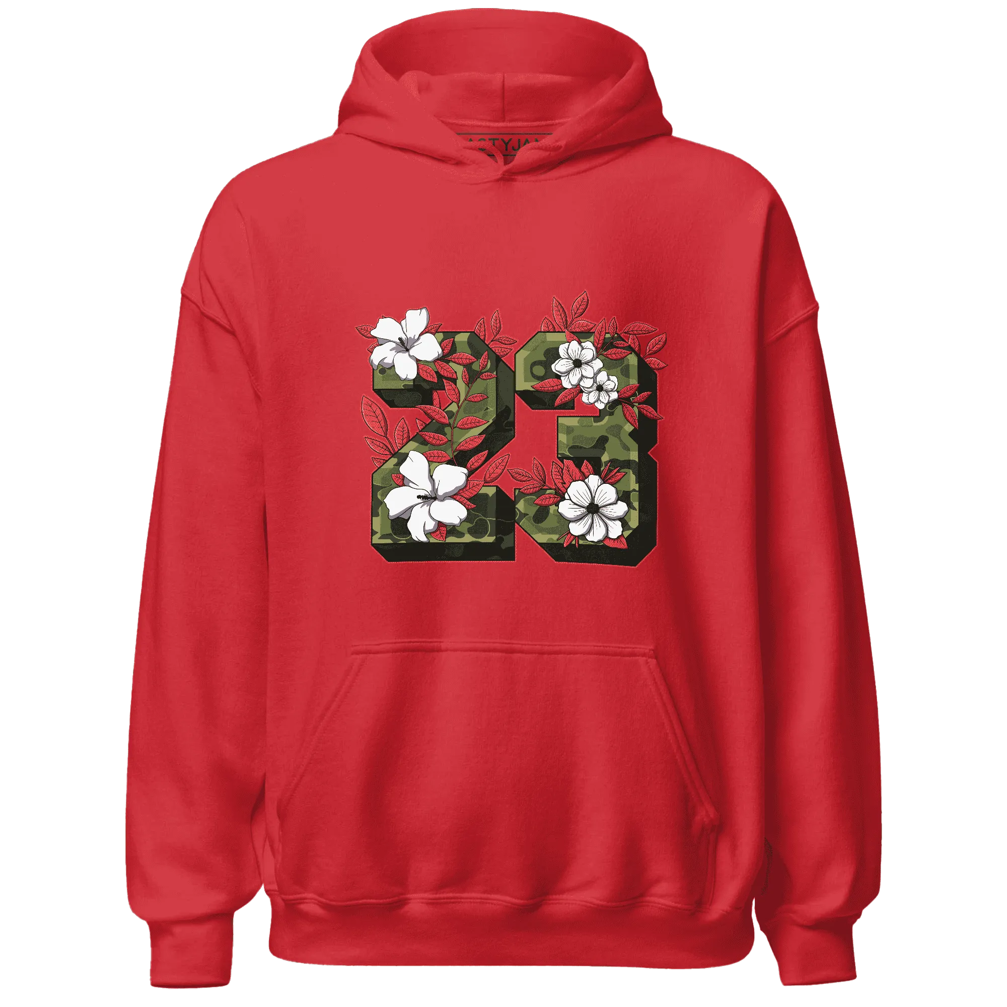 AM-90-Dark-Sage-Solar-Red-Hoodie-Match-23-Floral