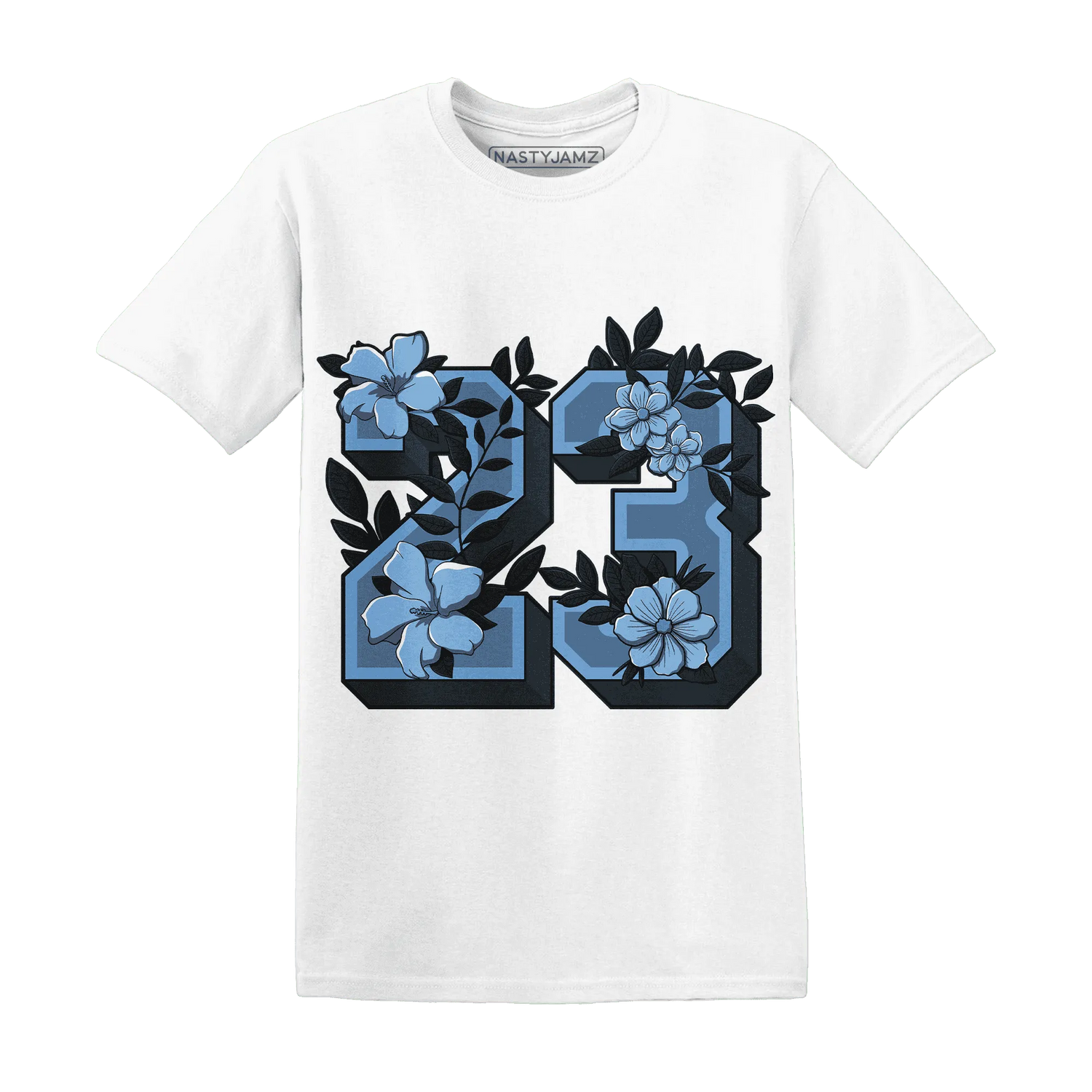 AM-Plus-Black-Univercitii-Blue-NastyJamz-T-Shirt-Match-23-Floral