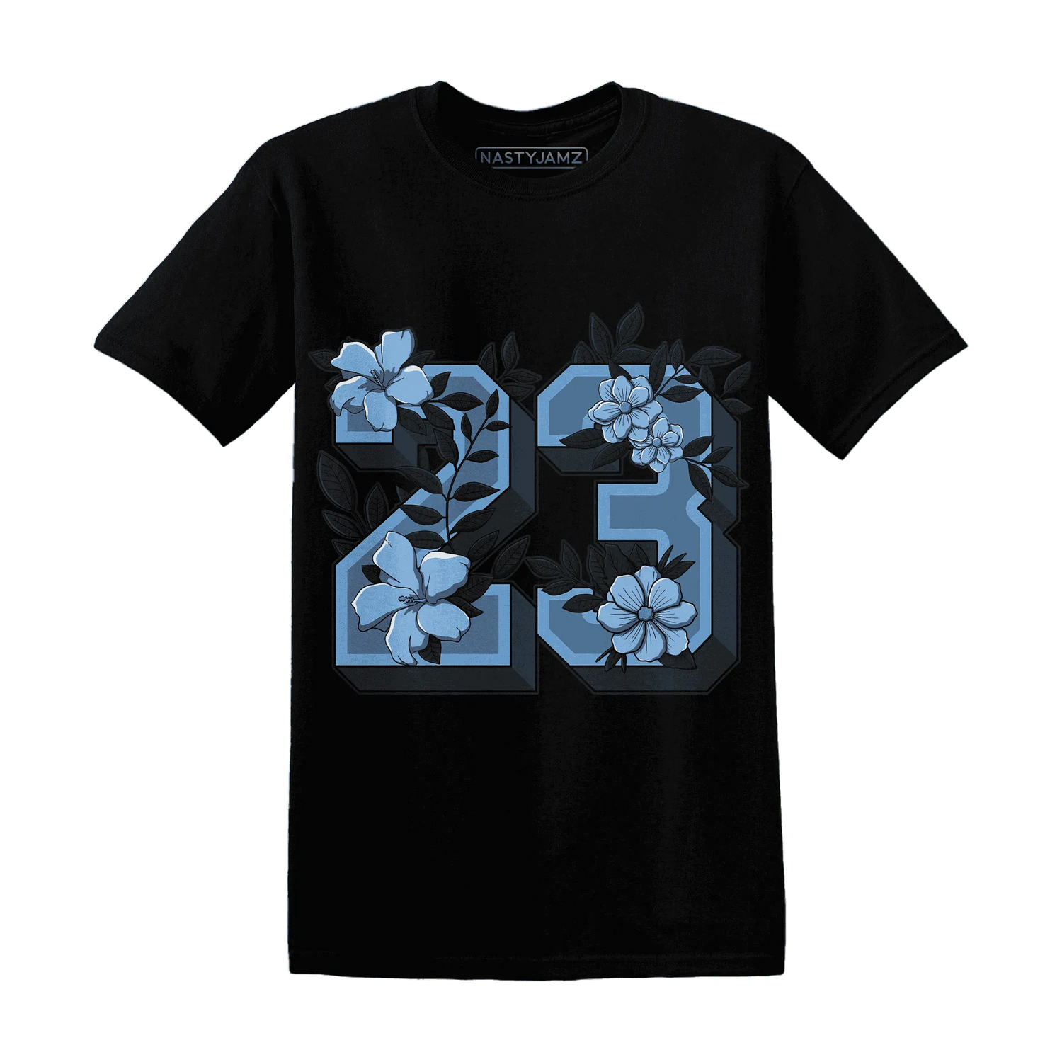 AM-Plus-Black-Univercitii-Blue-NastyJamz-T-Shirt-Match-23-Floral