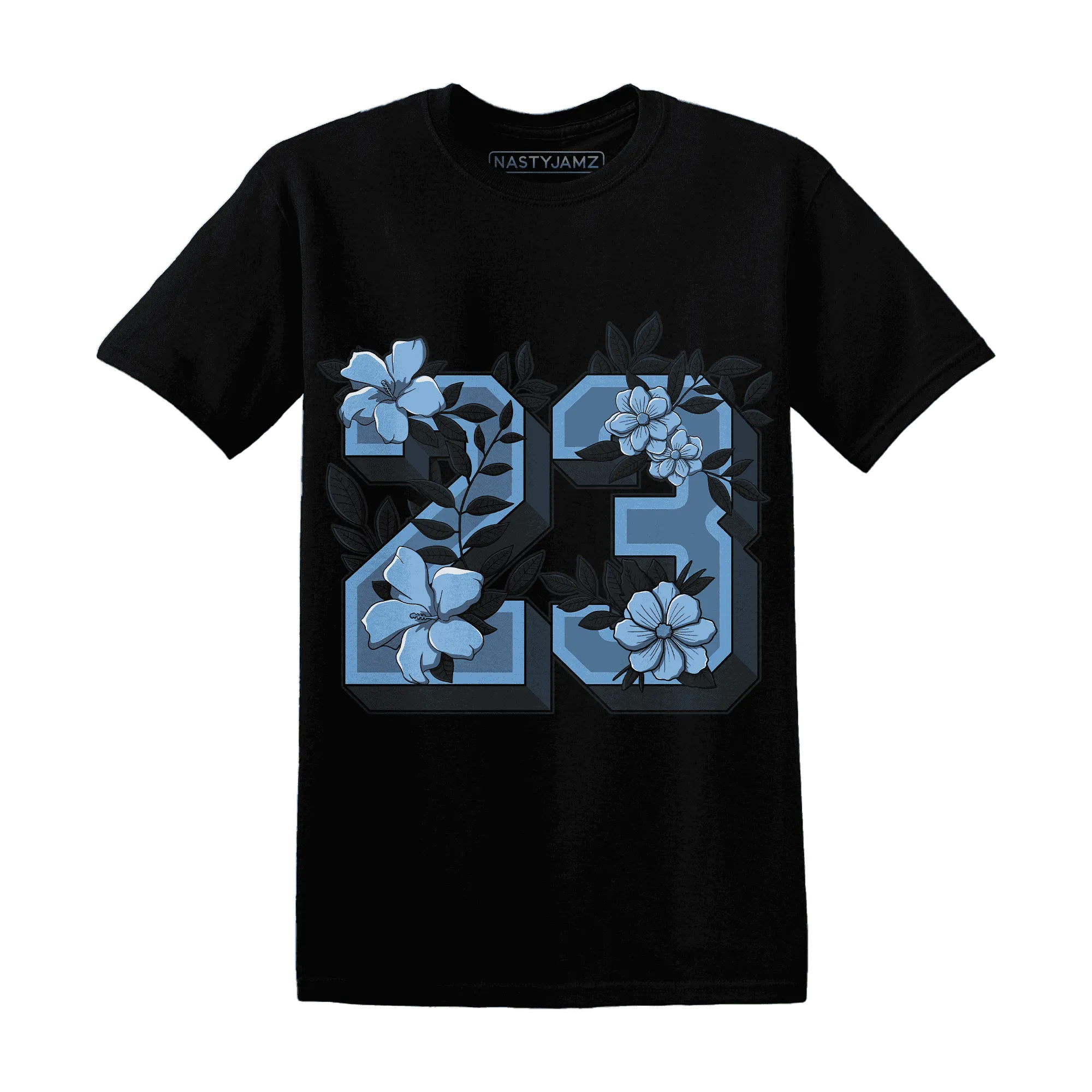 AM-Plus-Black-Univercitii-Blue-NastyJamz-T-Shirt-Match-23-Floral