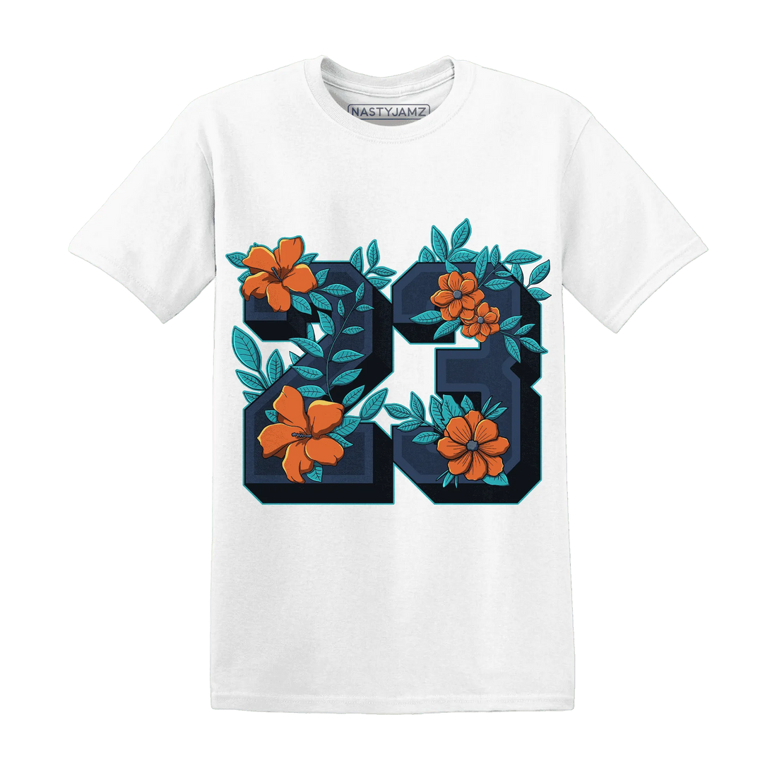AM-Plus-Drift-Midnight-Navy-Total-Orange-Dusty-Cactus-NastyJamz-T-Shirt-Match-23-Floral